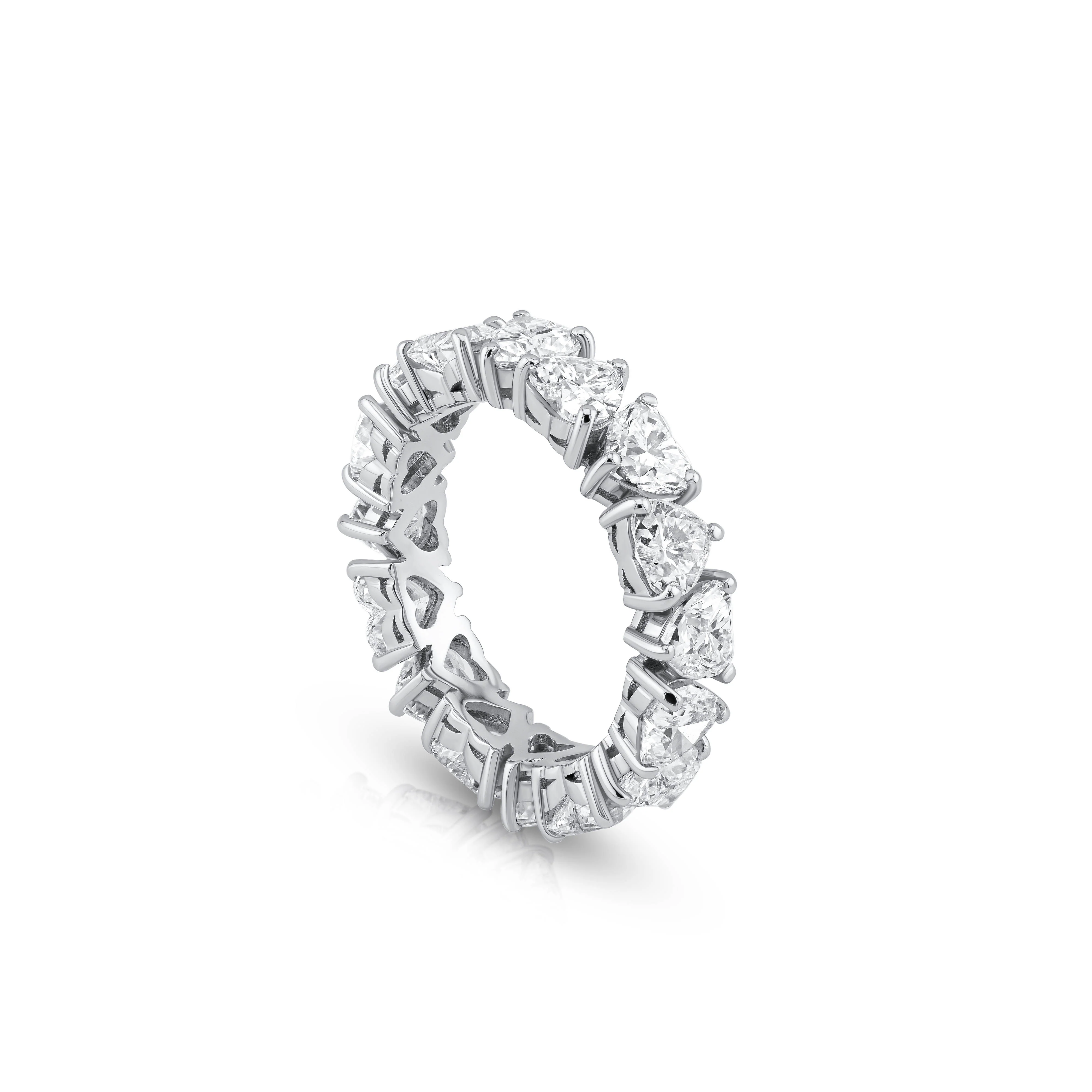 Alternating Heart Shape Eternity Ring (Certified) - Image 3
