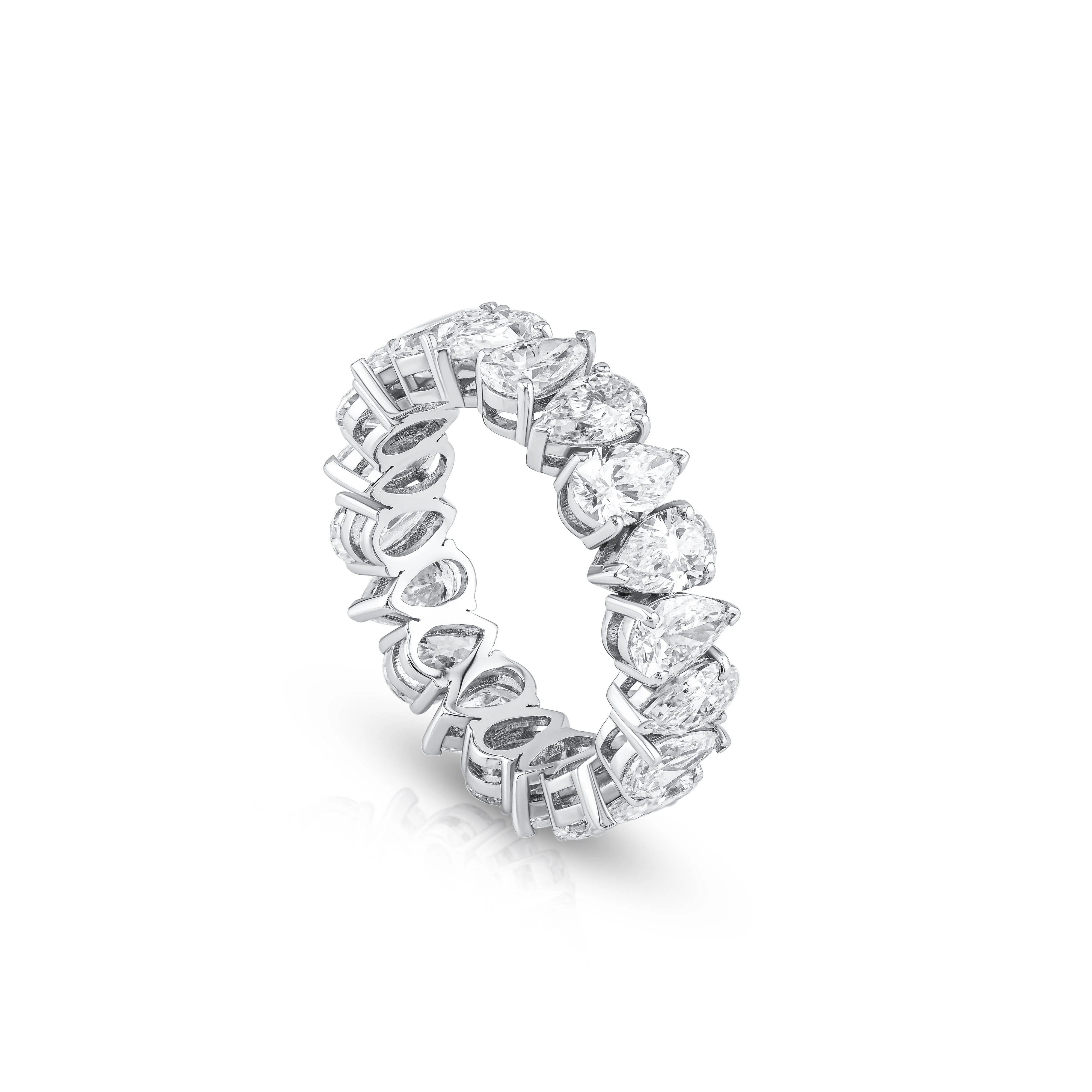 Alternating Pear Shape Eternity Ring (Certified) - Image 3