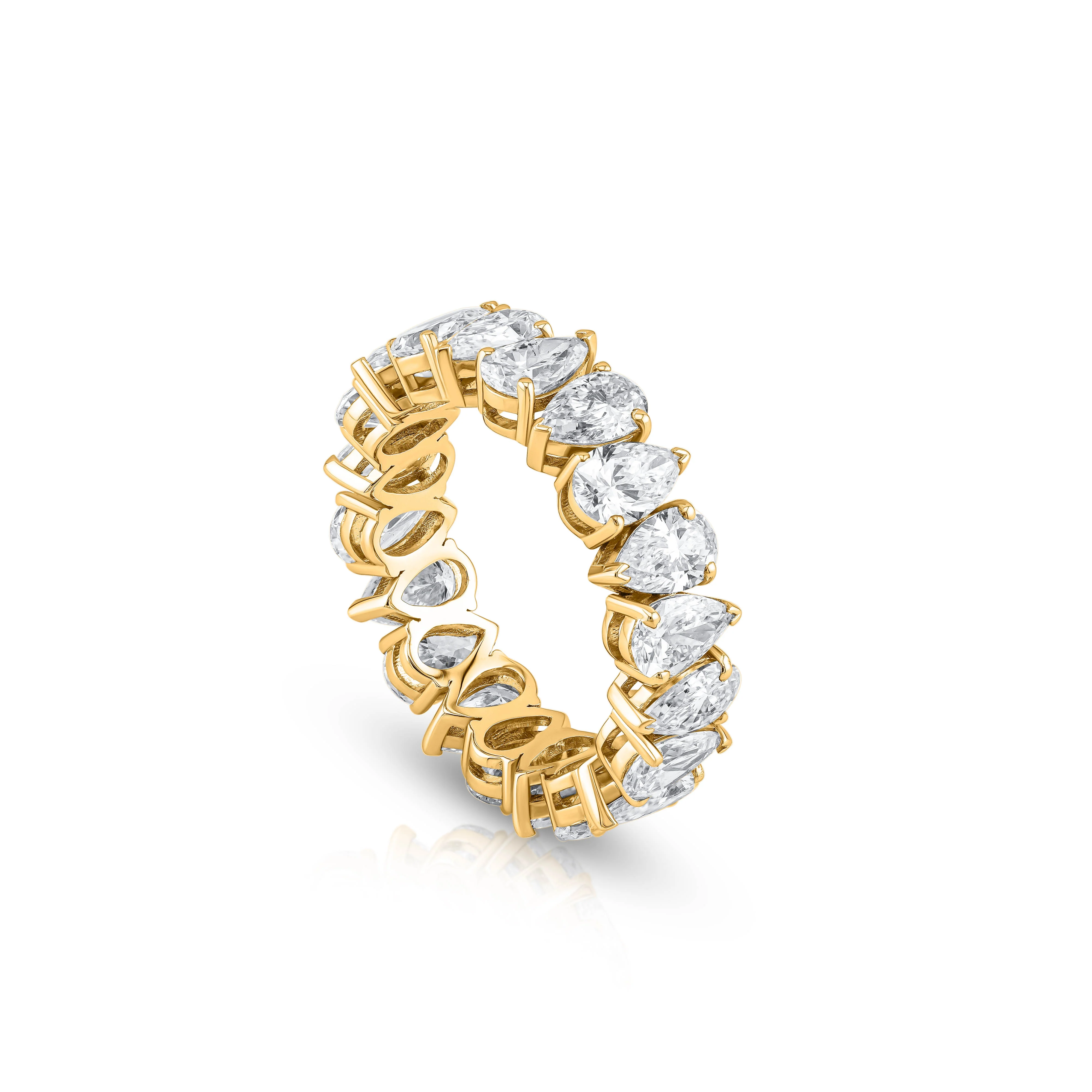 Alternating Pear Shape Eternity Ring (Certified) - Image 5