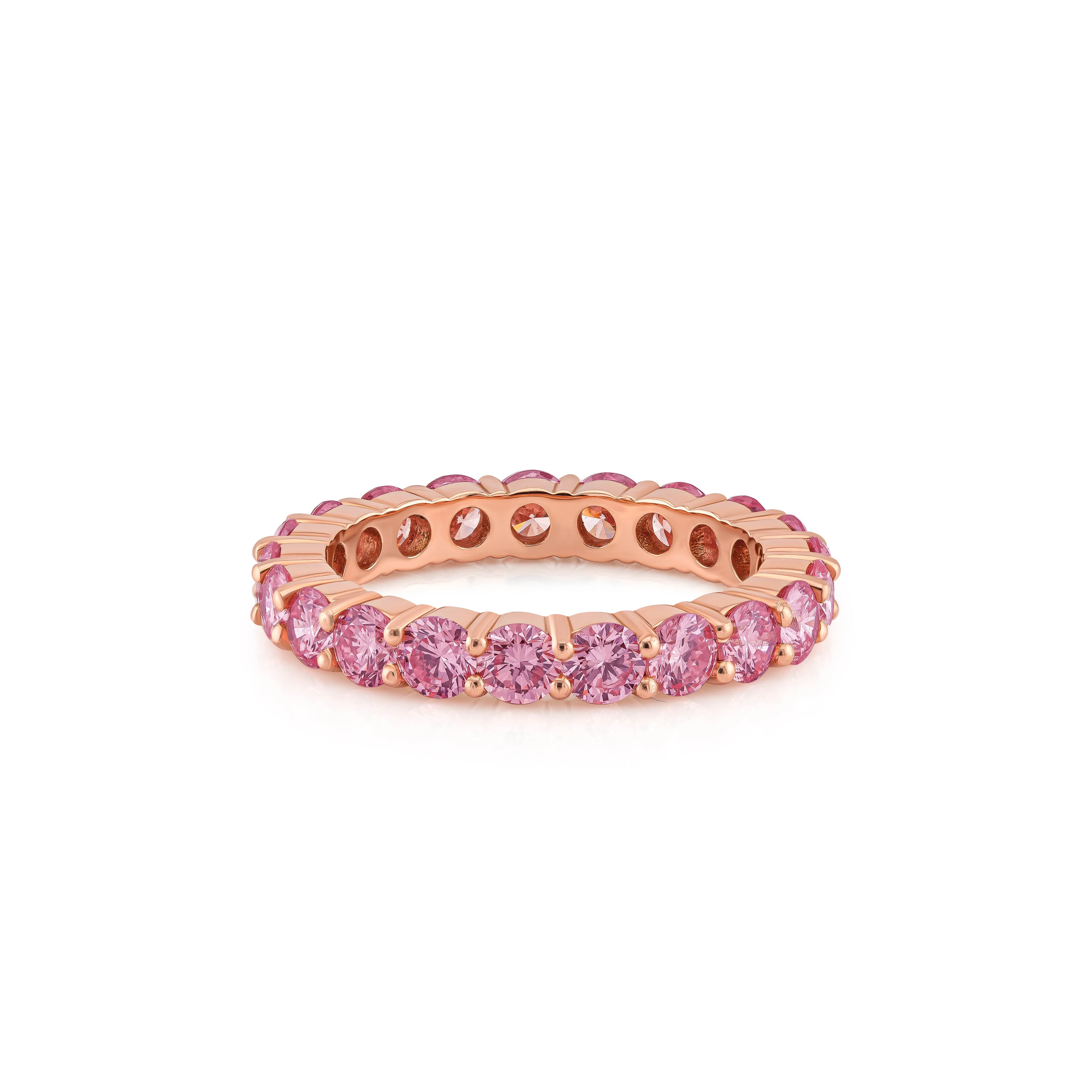 Amara Pink Diamond Eternity Ring (Certified)