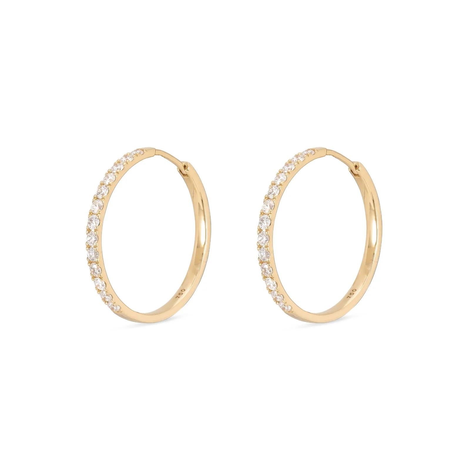 Ayla Diamond Pavé Hoops - Image 3