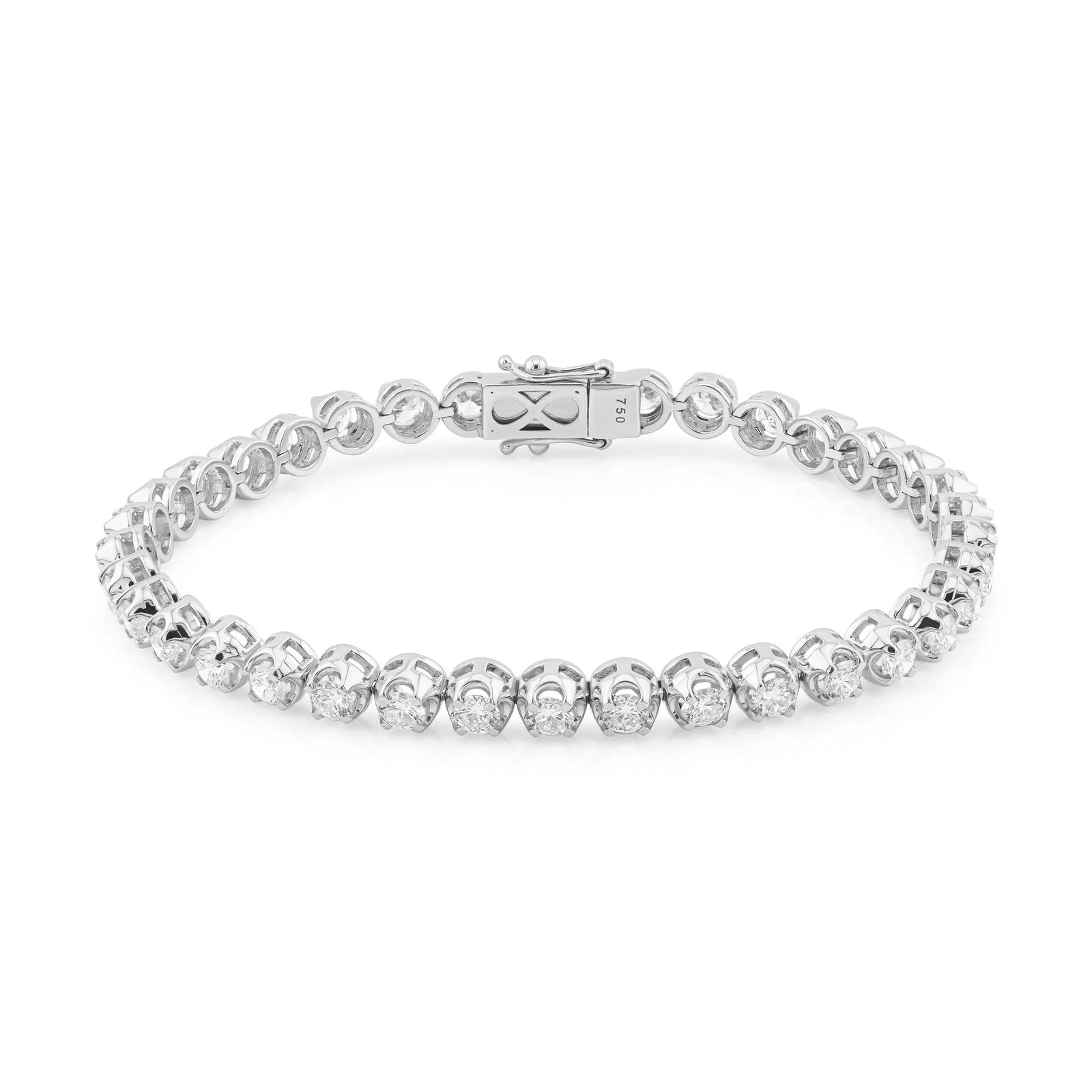 Buttercup Round Brilliant Tennis Bracelet (Certified) - Image 3