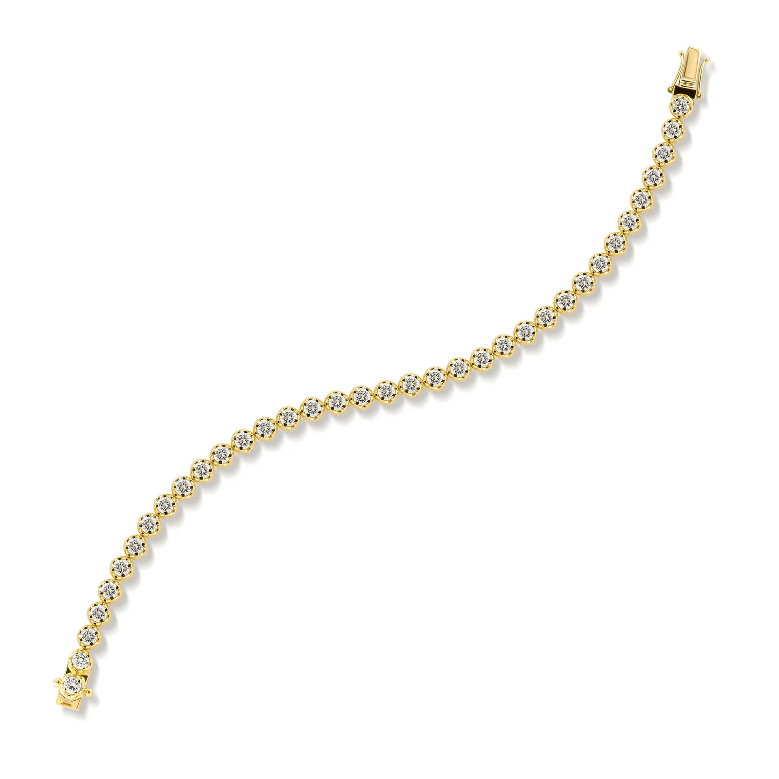 Buttercup Round Brilliant Tennis Bracelet (Certified) - Image 4