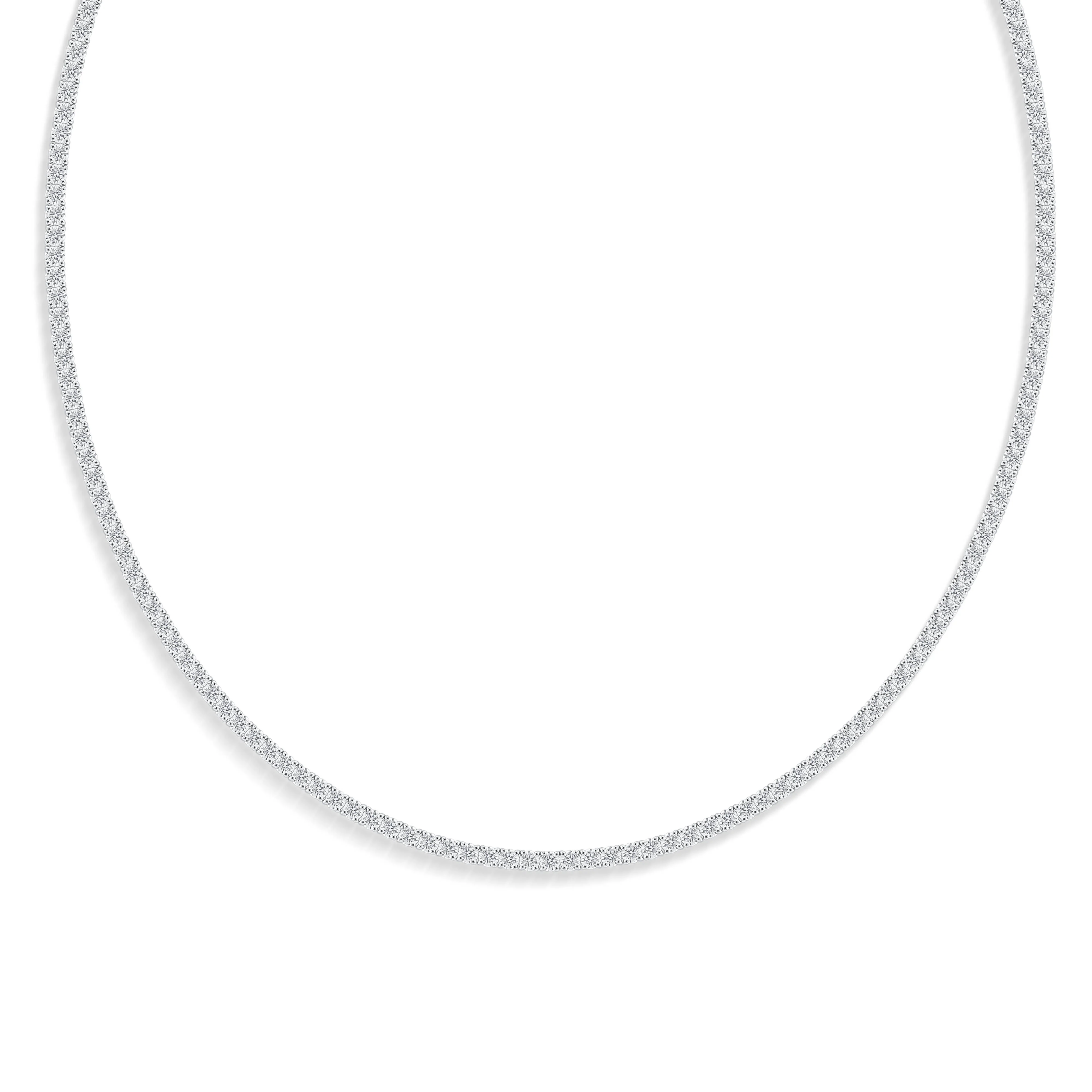 Classic Diamond Tennis Necklace (Certified)