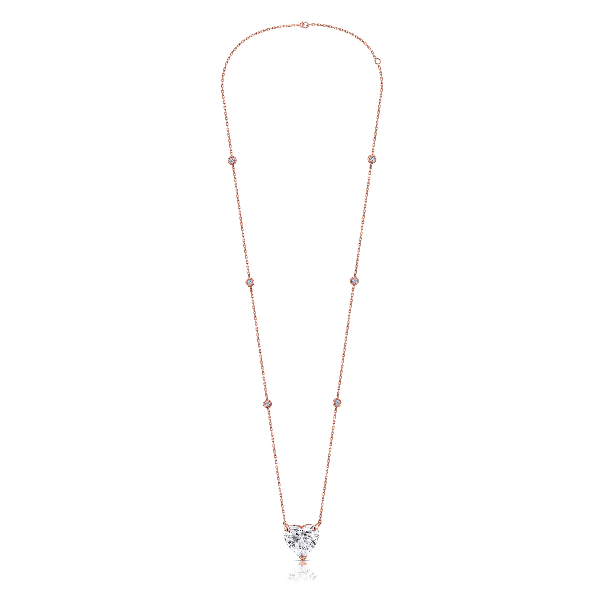 "Coeur de Lune" Heart Shape Necklace - Image 6