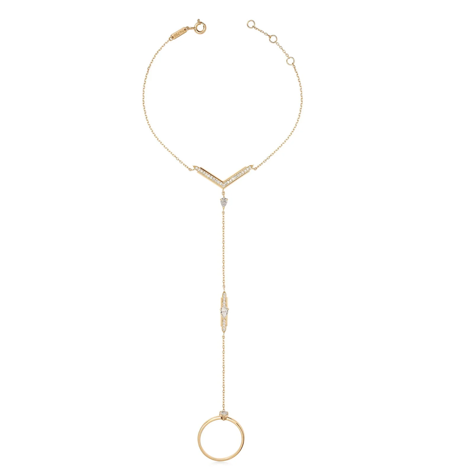 Compass Diamond Hand Chain - Image 3