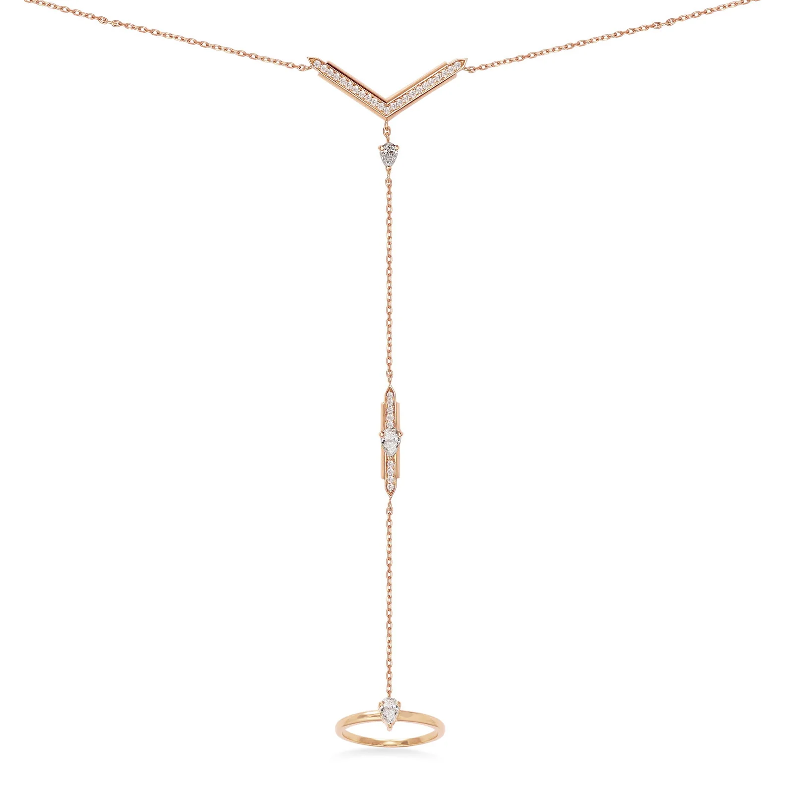 Compass Diamond Hand Chain - Image 4
