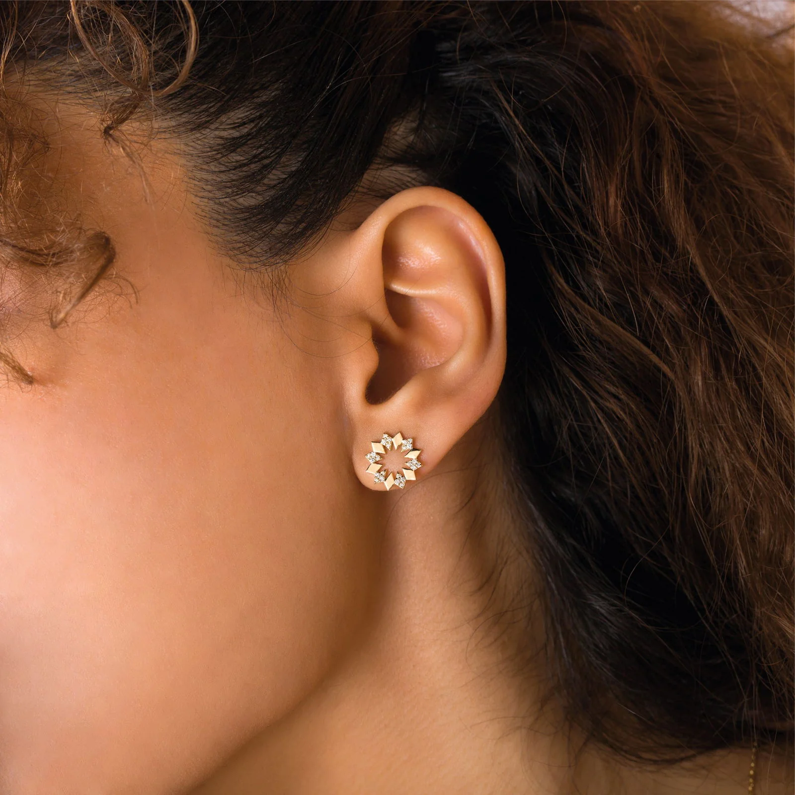 Dahlia Mini Diamond Earrings - Image 3