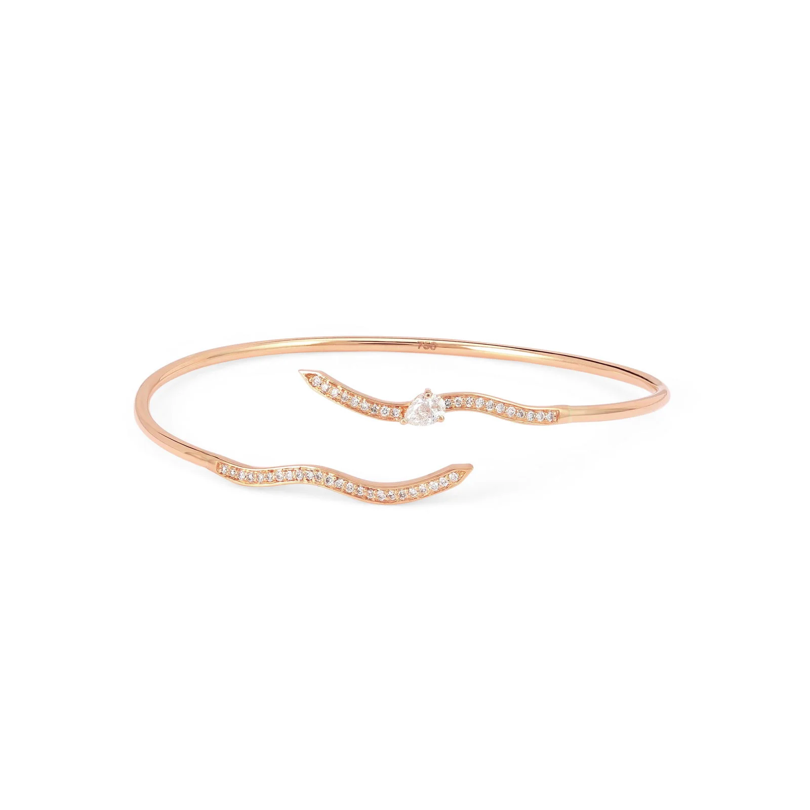 Diamond Dune Wave Bangle - Image 4