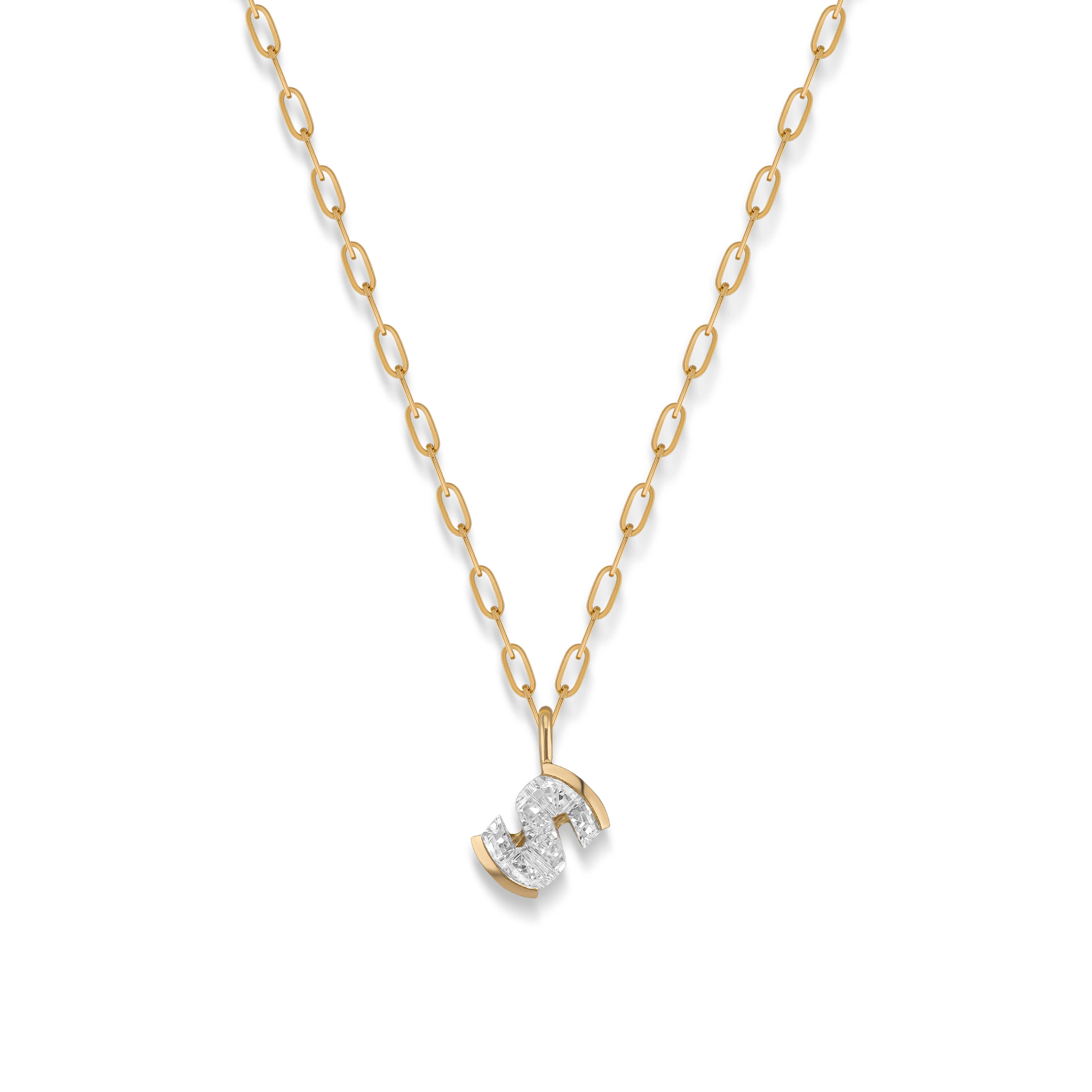 Diamond Initial Necklace