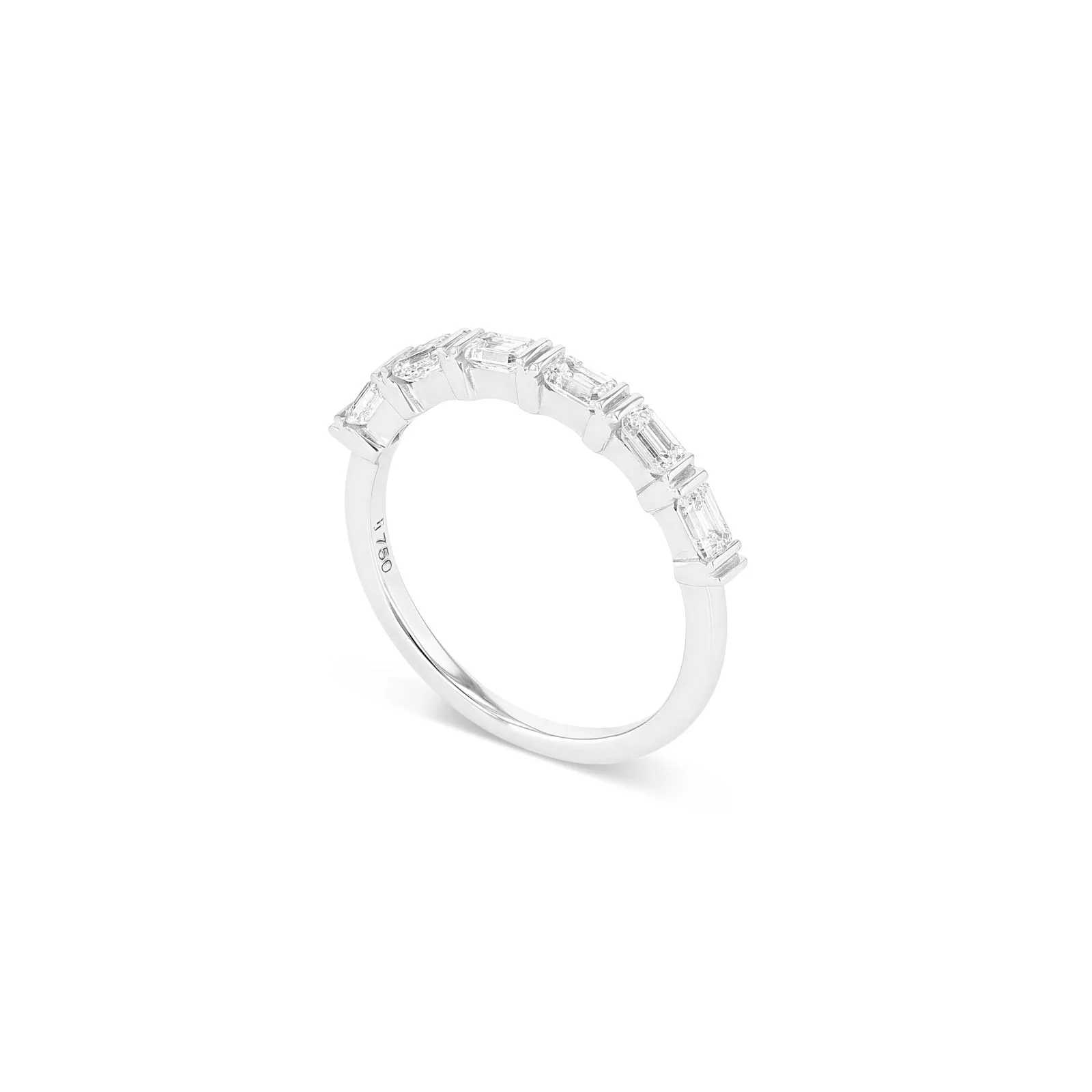 East to West Emerald Cut Diamond Ring - Image 3