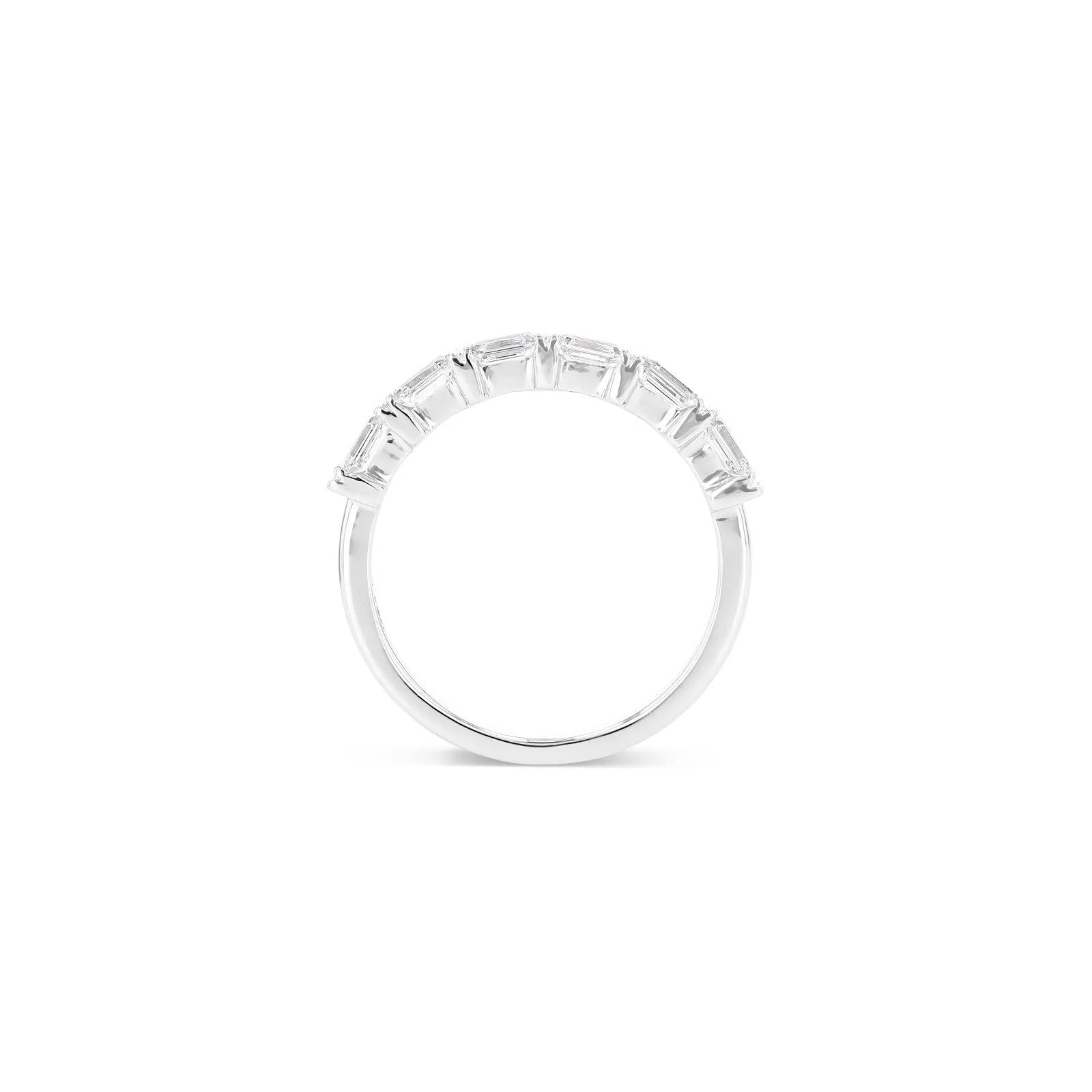 East to West Emerald Cut Diamond Ring - Image 4