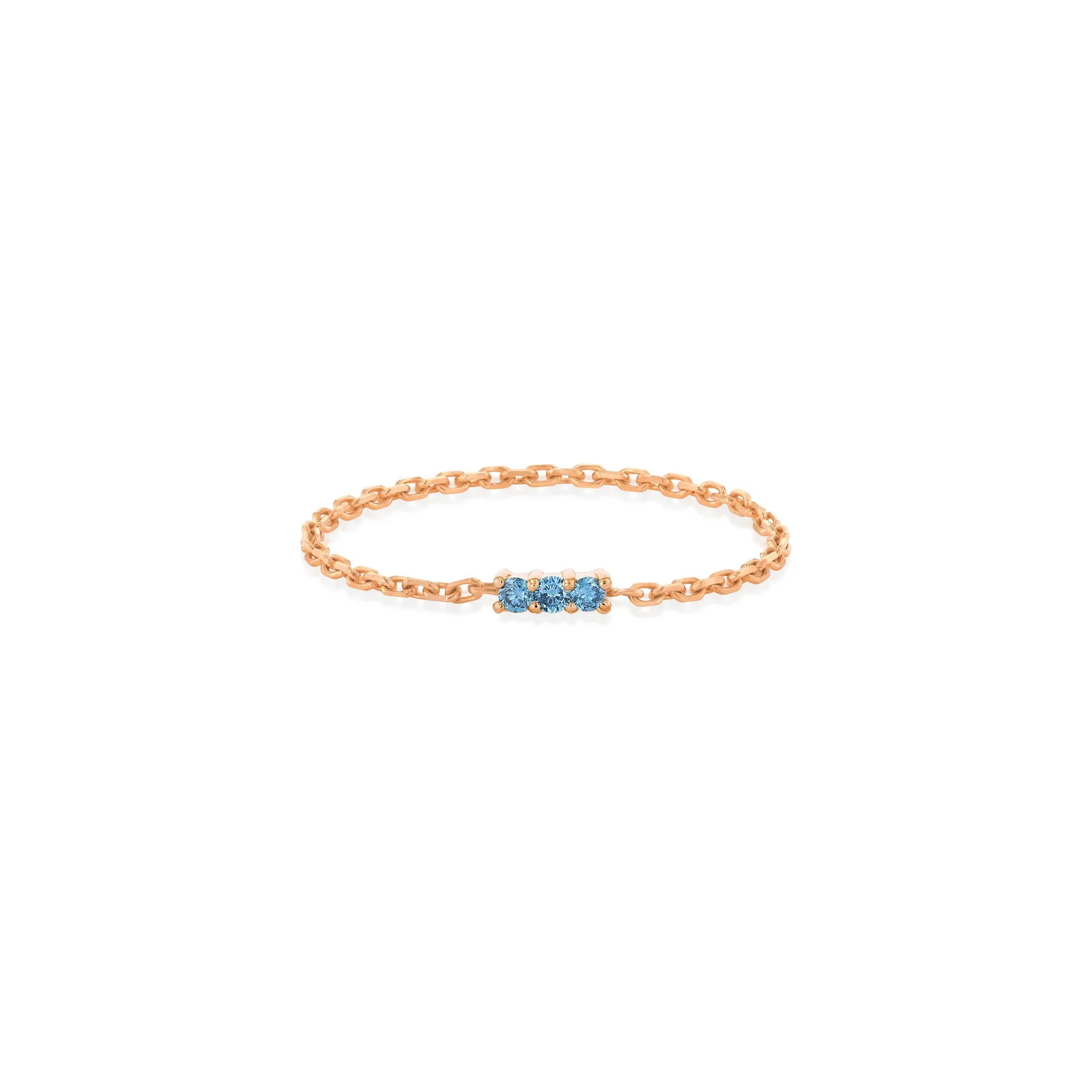 Eclipse Diamond Chain Ring (Blue Diamonds) - Image 4