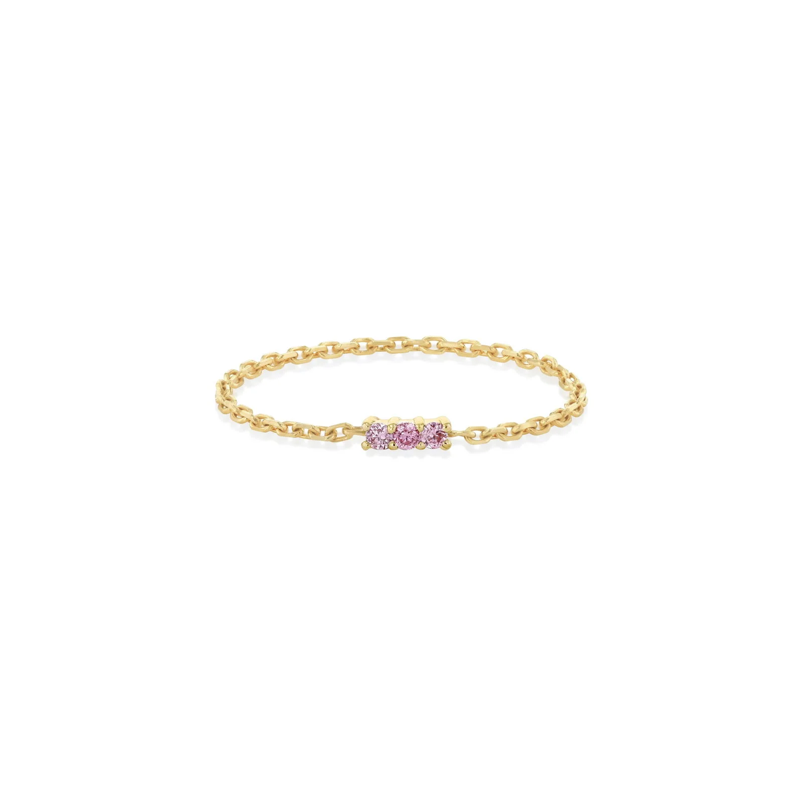 Eclipse Diamond Chain Ring (Pink Diamonds)