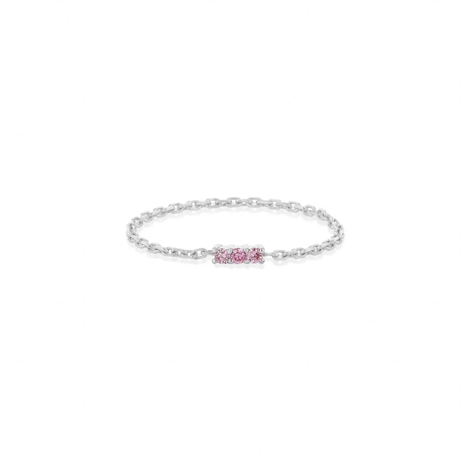 Eclipse Diamond Chain Ring (Pink Diamonds) - Image 3