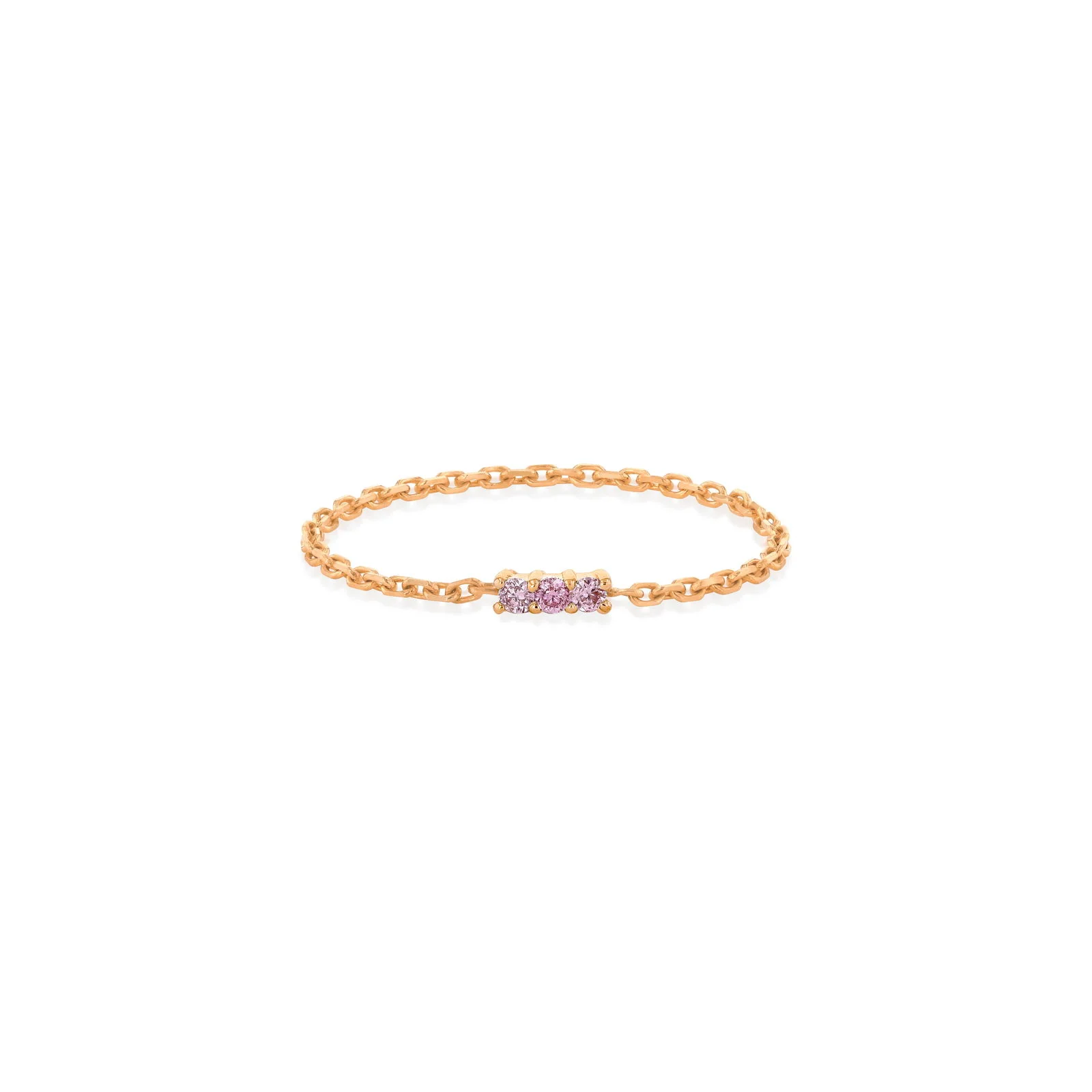 Eclipse Diamond Chain Ring (Pink Diamonds) - Image 4