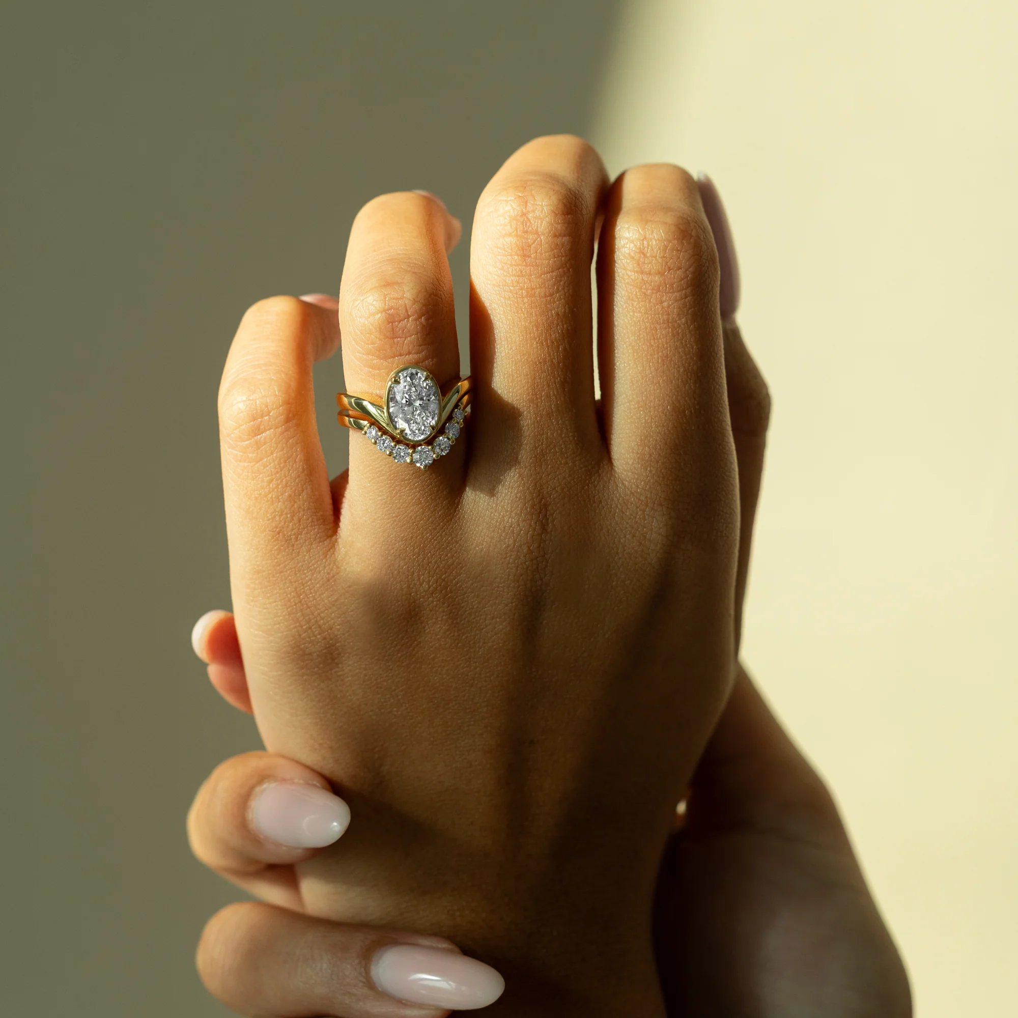 Eliana V-Shaped Wedding Band - Image 3