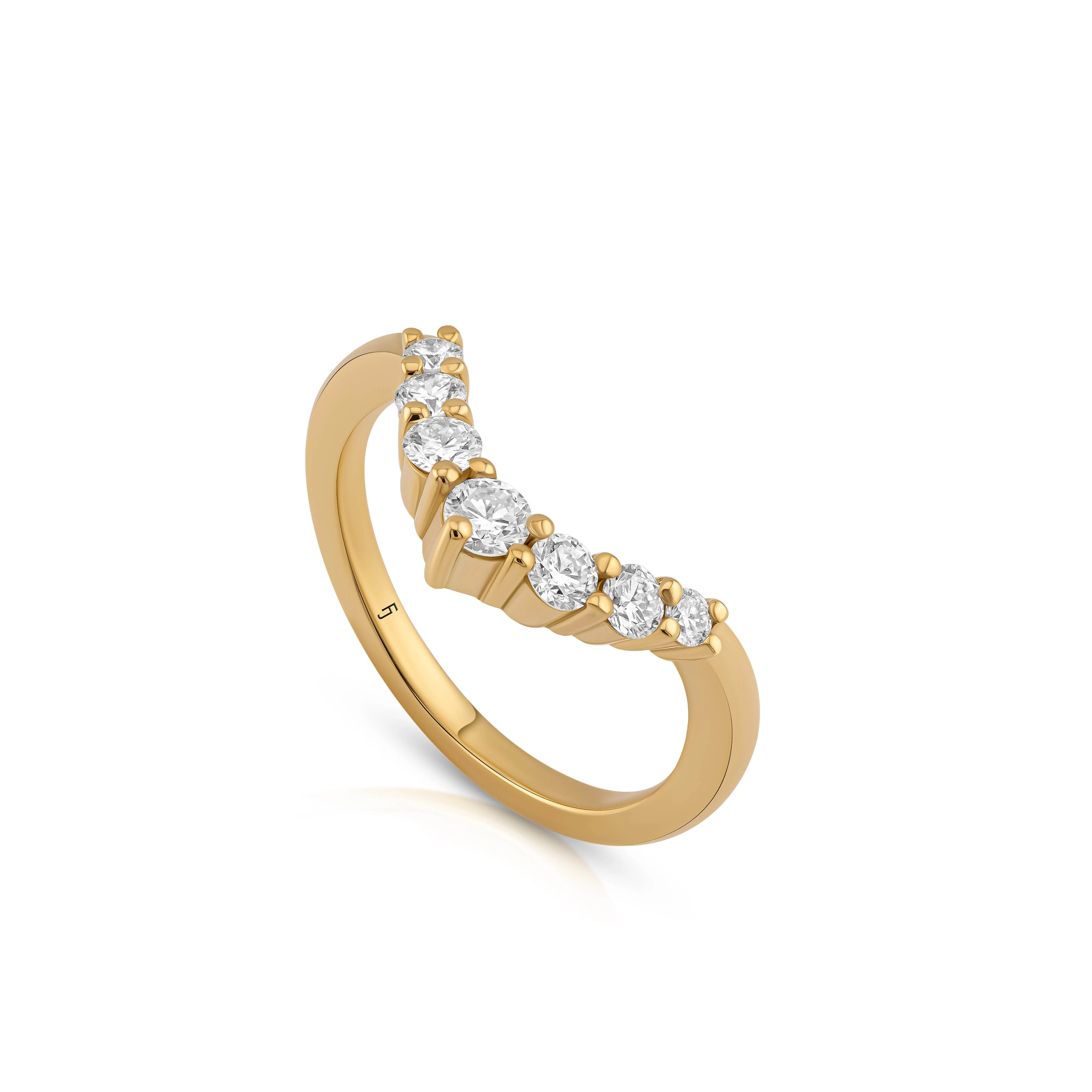Eliana V-Shaped Wedding Band - Image 4