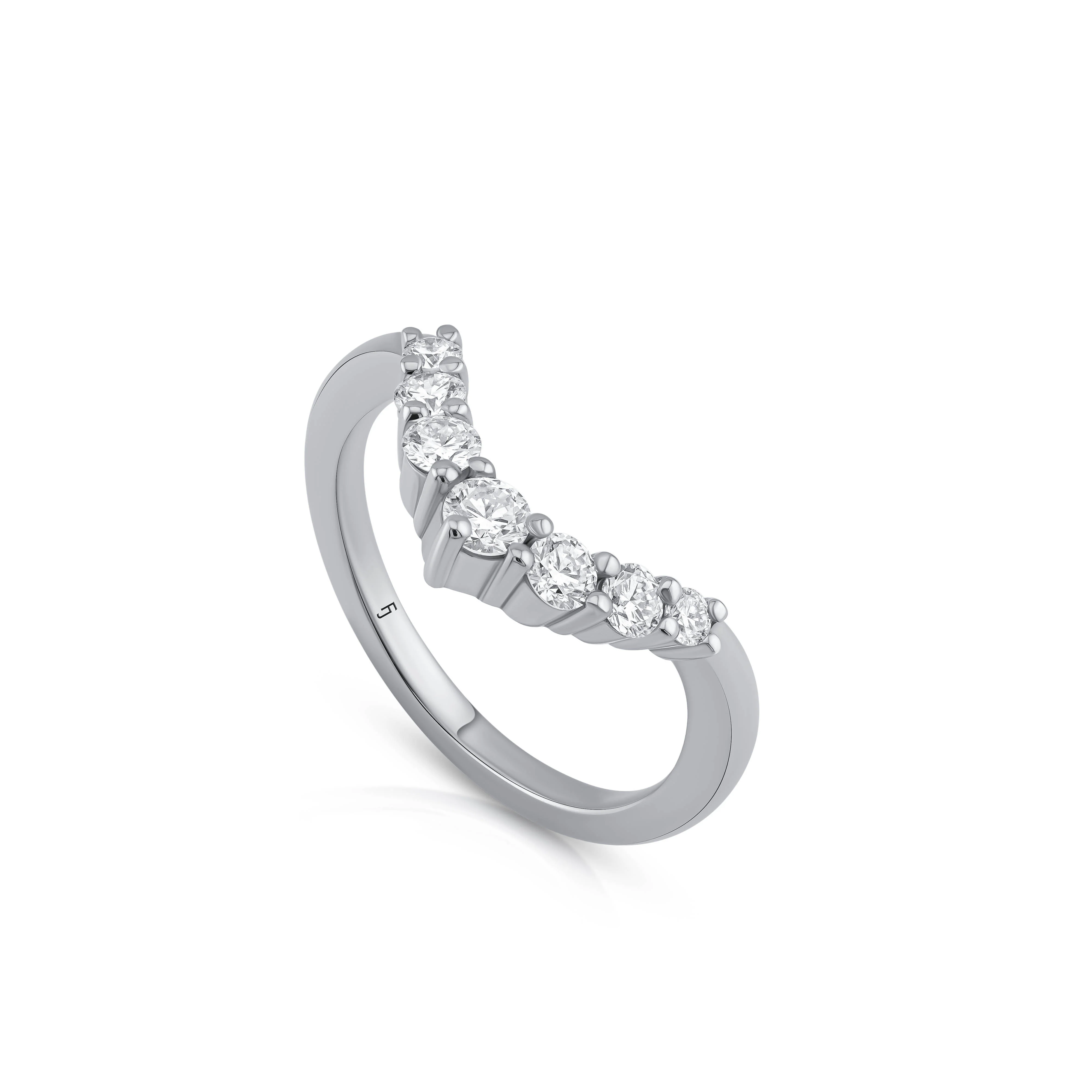 Eliana V-Shaped Wedding Band - Image 6