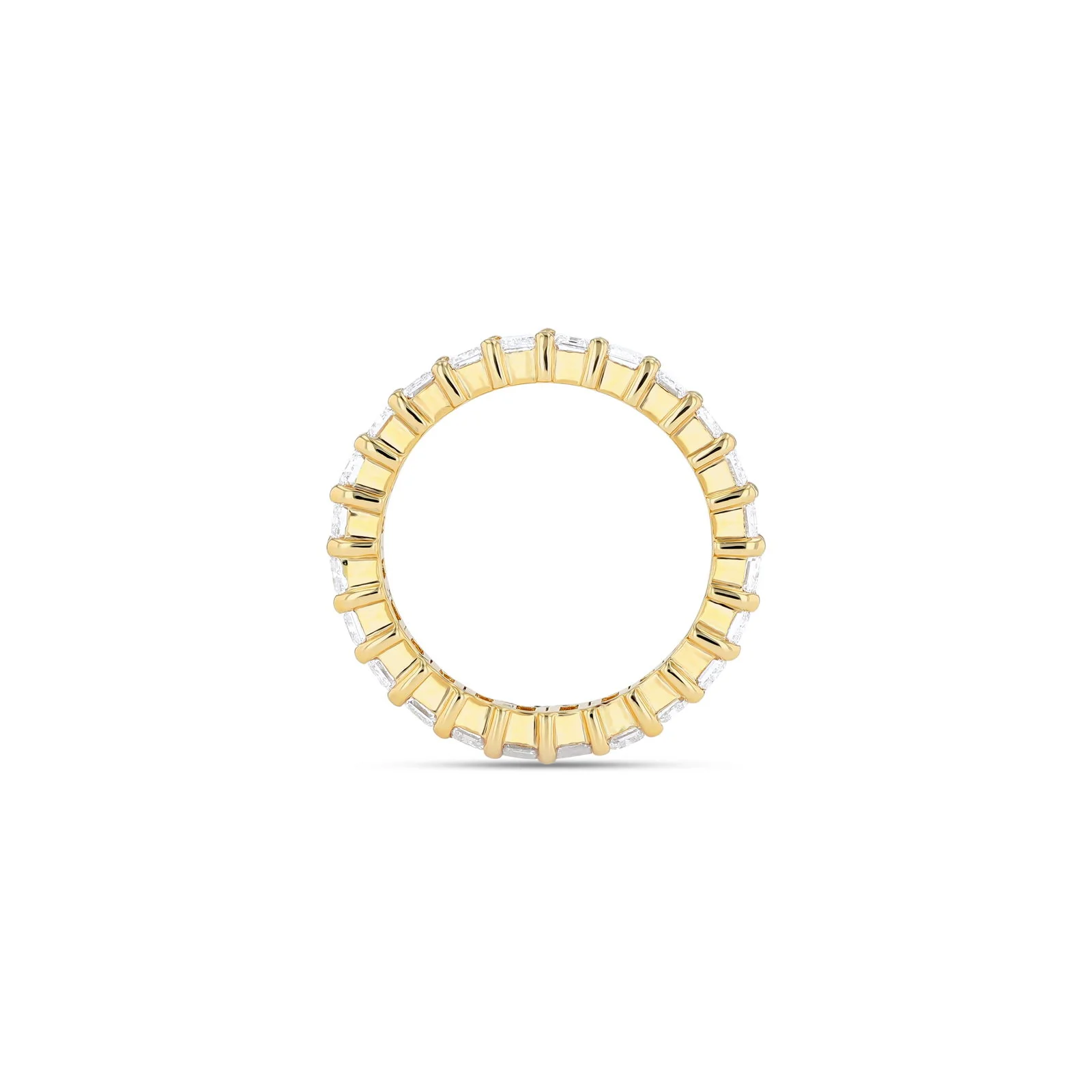 Emerald Diamond Eternity Ring (Certified) - Image 4