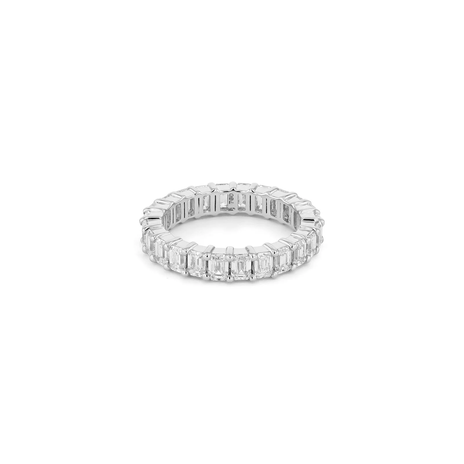 Emerald Diamond Eternity Ring (Certified) - Image 5