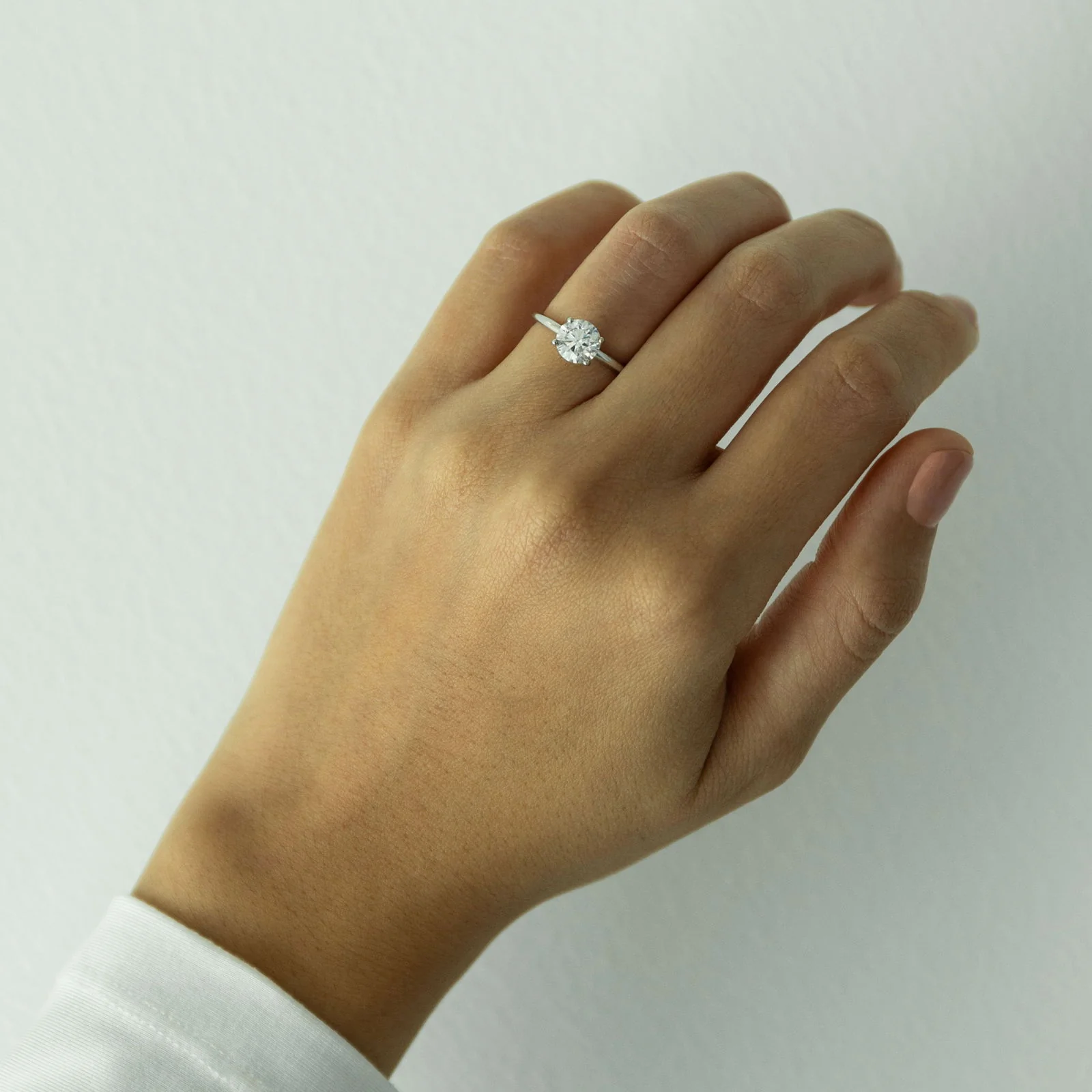 Eterna Classic Solitaire Diamond Engagement Ring - Image 3