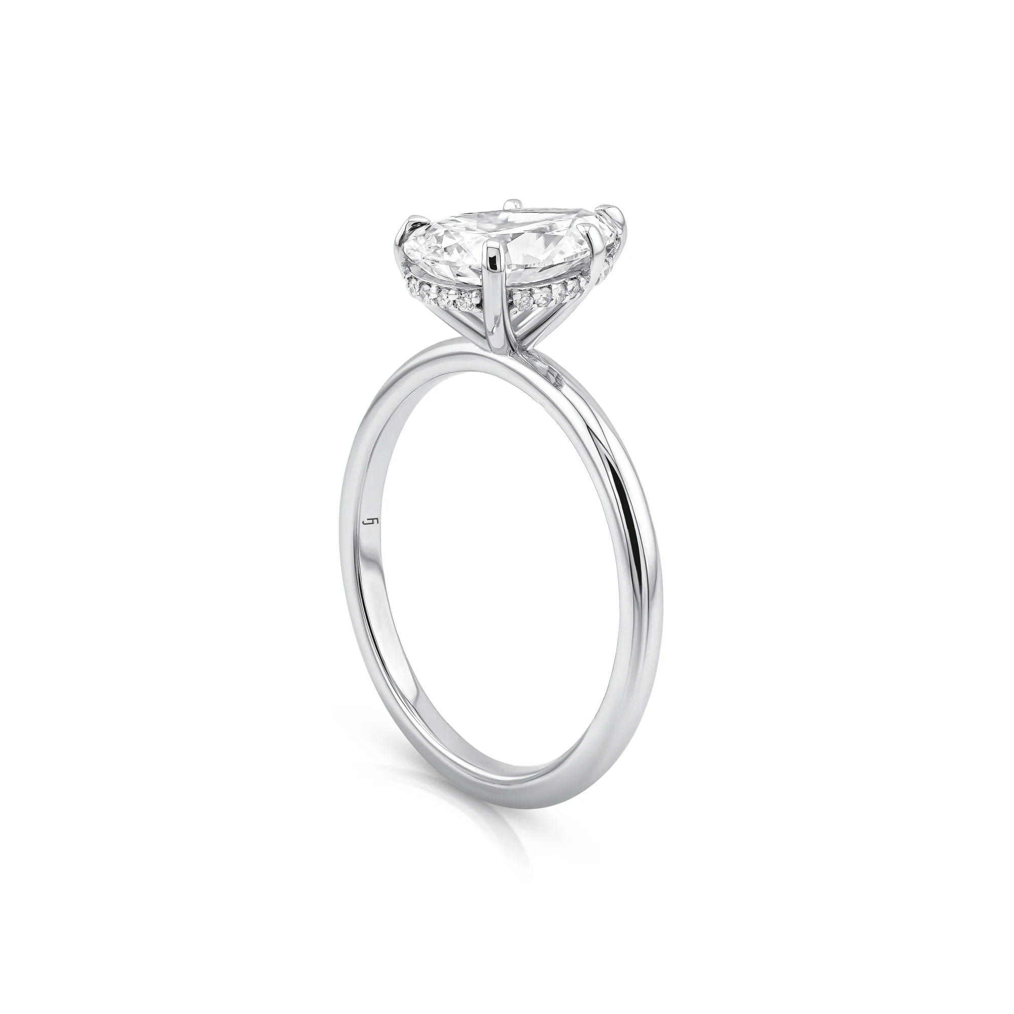 Eterna Pear Shape Diamond Engagement Ring - Image 3