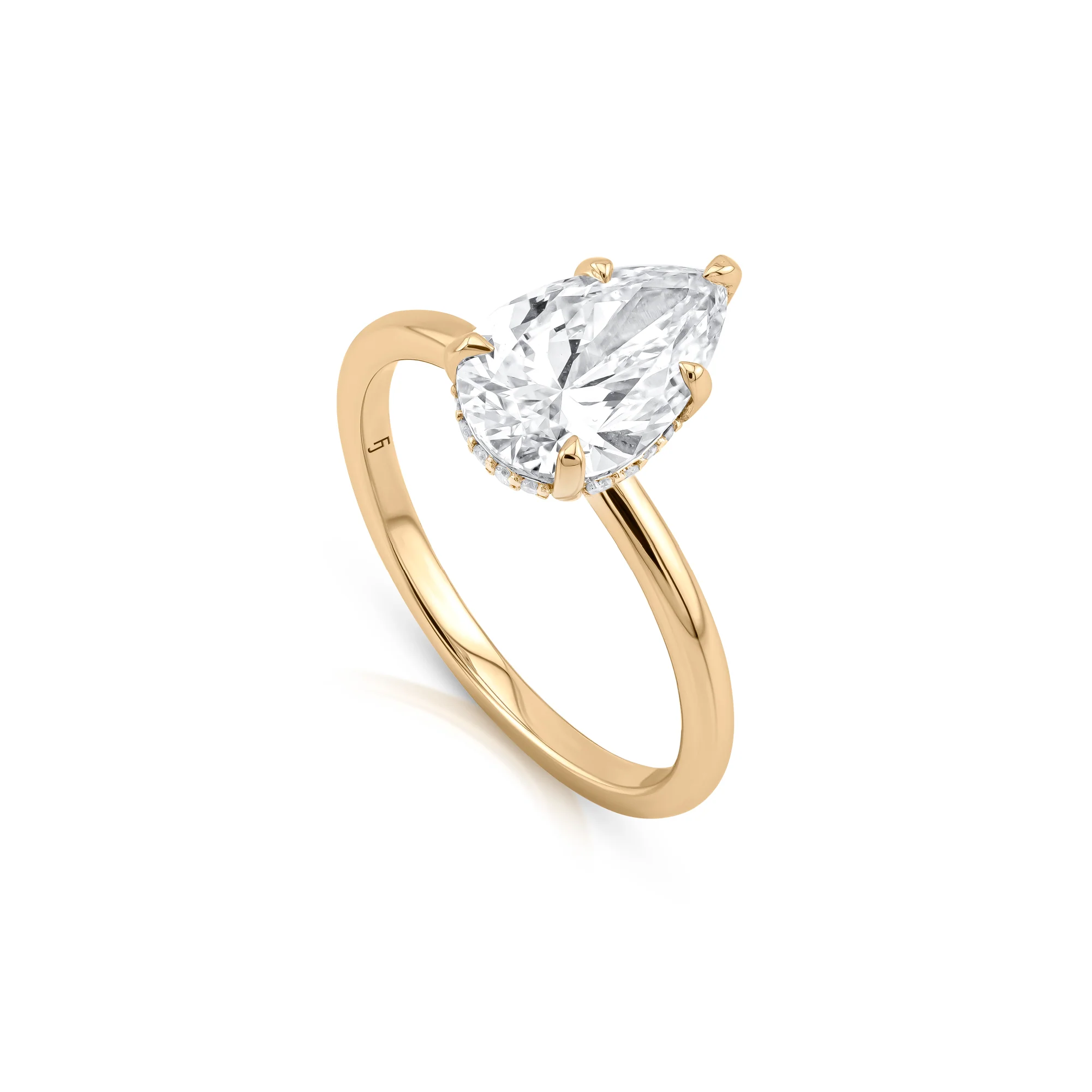 Eterna Pear Shape Diamond Engagement Ring - Image 4