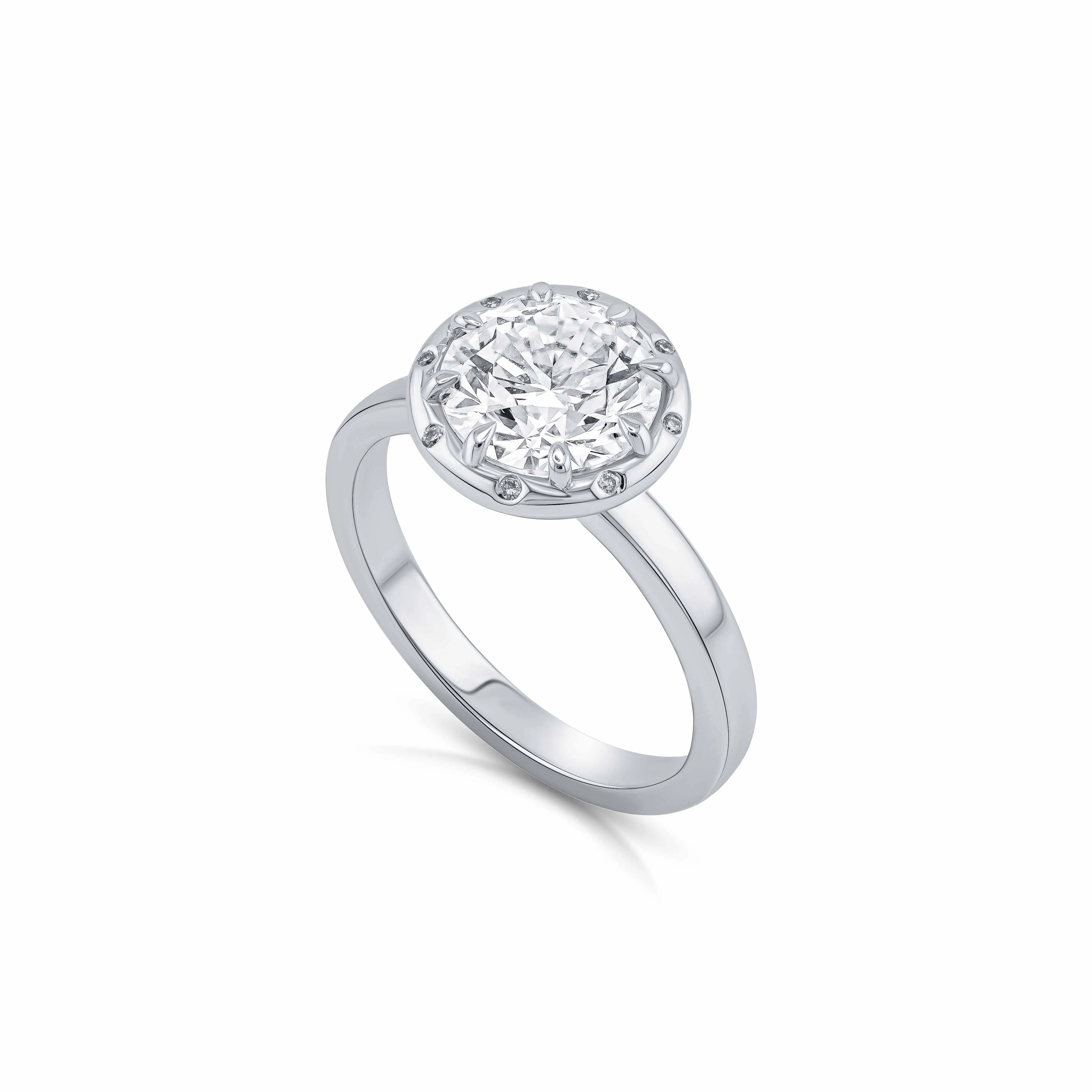 Eve Bezel Diamond Halo Ring - Image 3