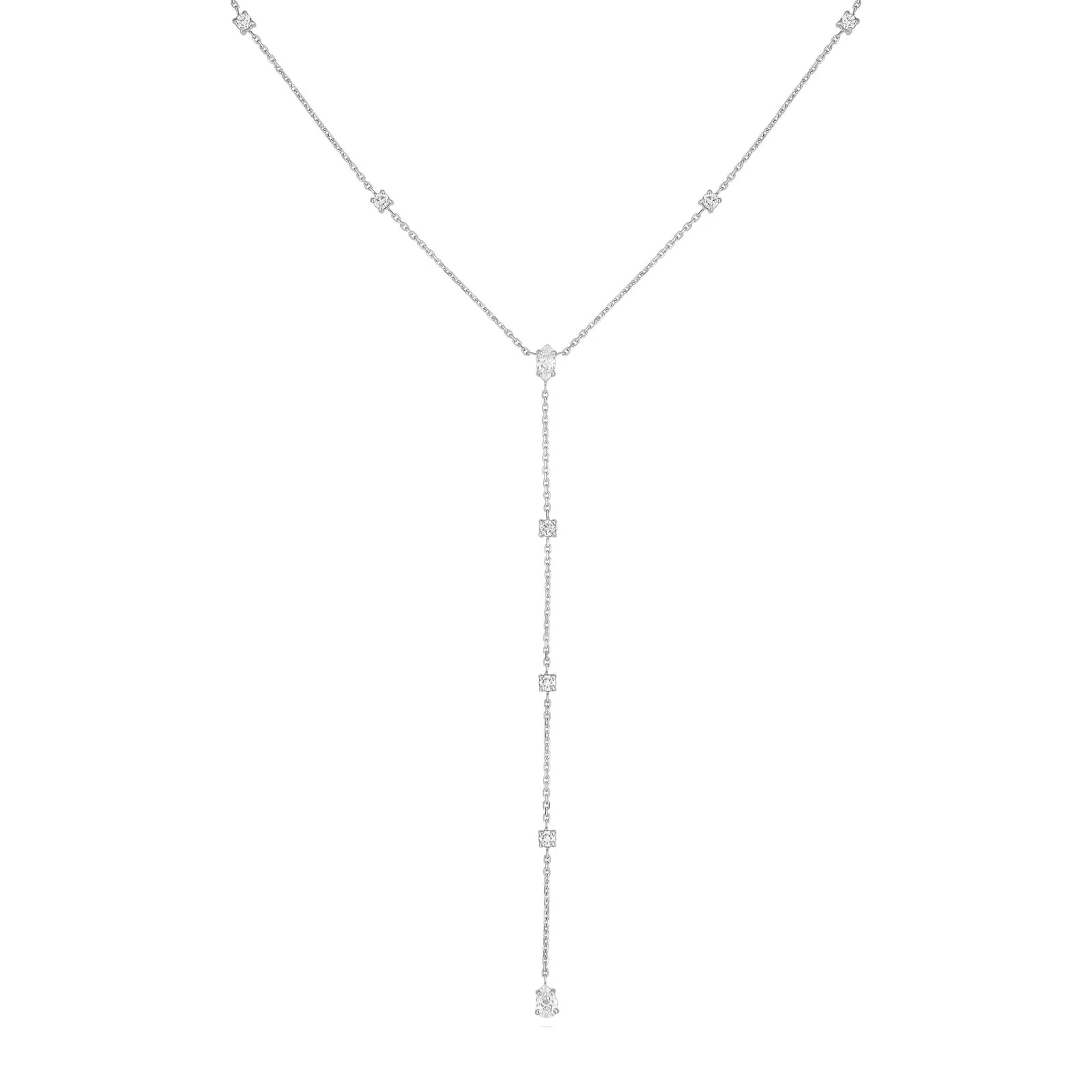 Gaia Long Drop Diamond Necklace - Image 4