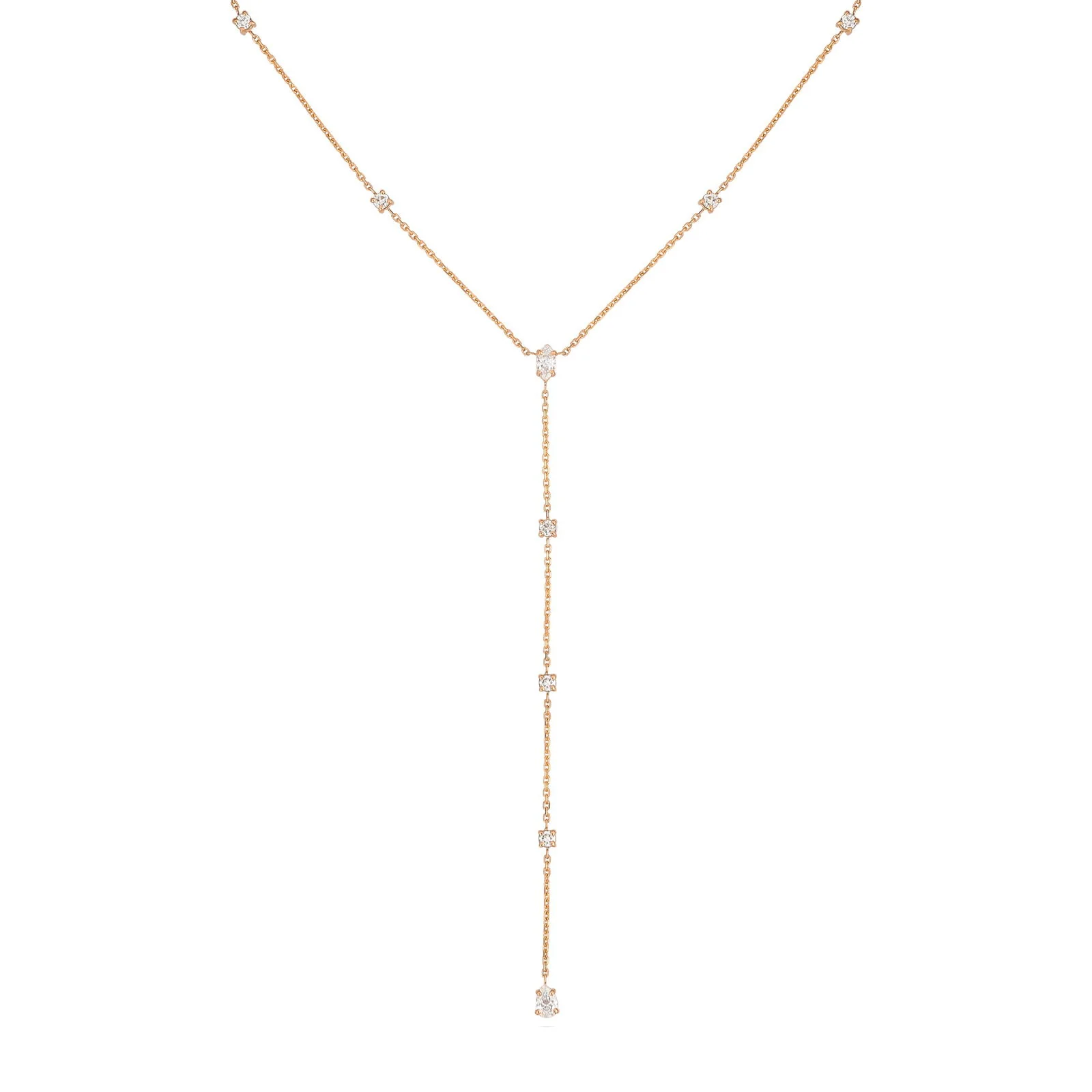 Gaia Long Drop Diamond Necklace - Image 5
