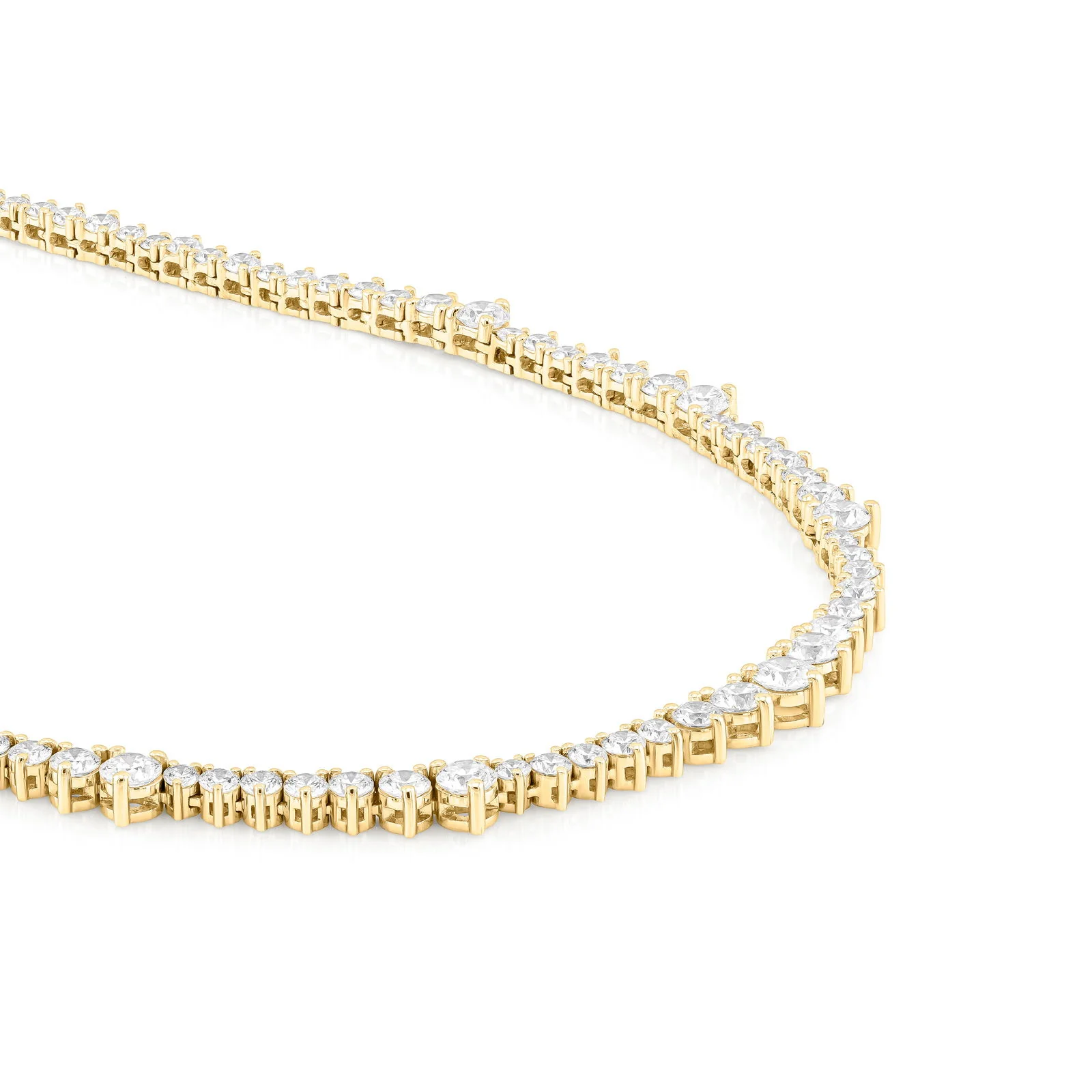 Graduated Round Brilliant Tennis Necklace (Certified) - Image 5
