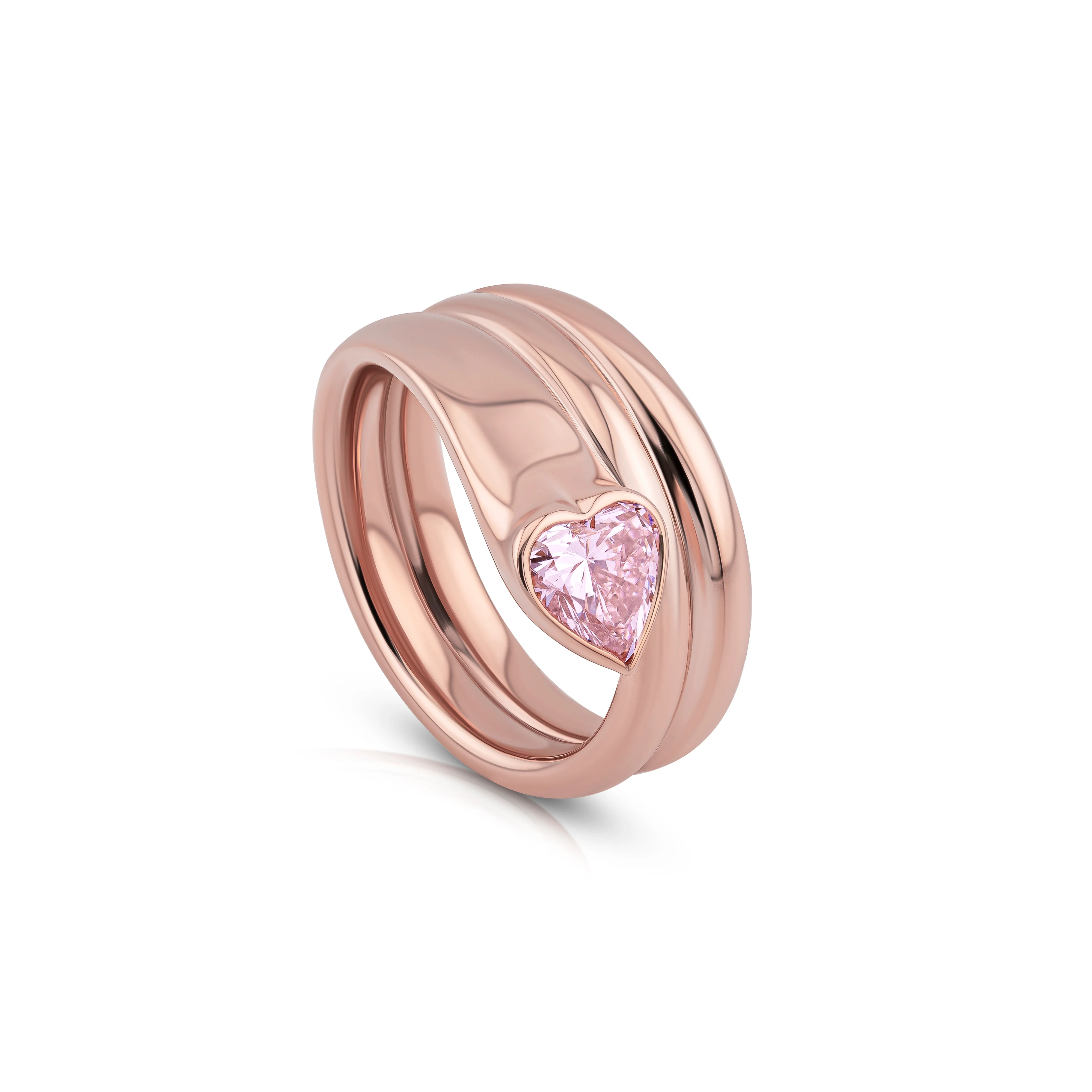Heart Shape Spiral Pinky Ring - Image 3