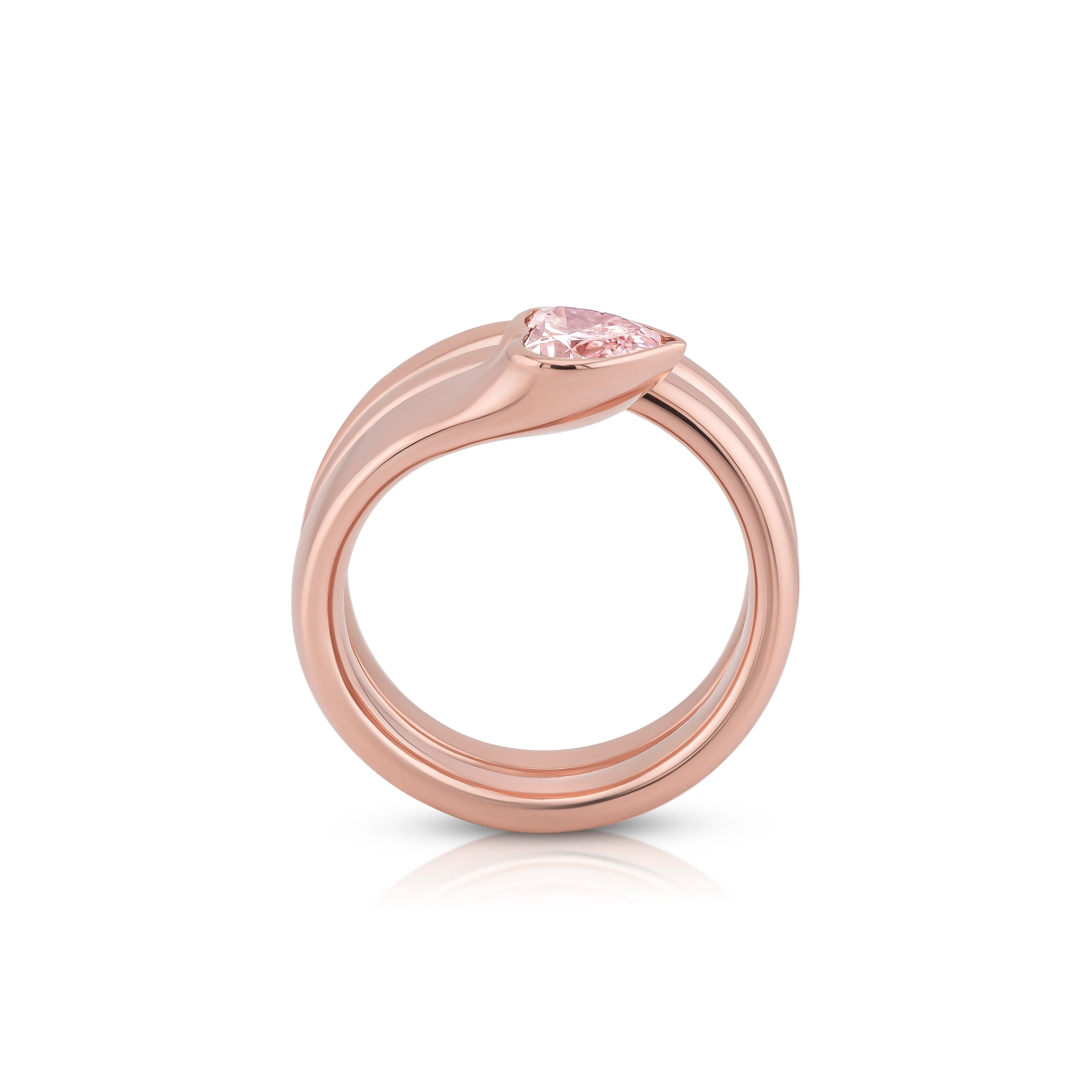 Heart Shape Spiral Pinky Ring - Image 4