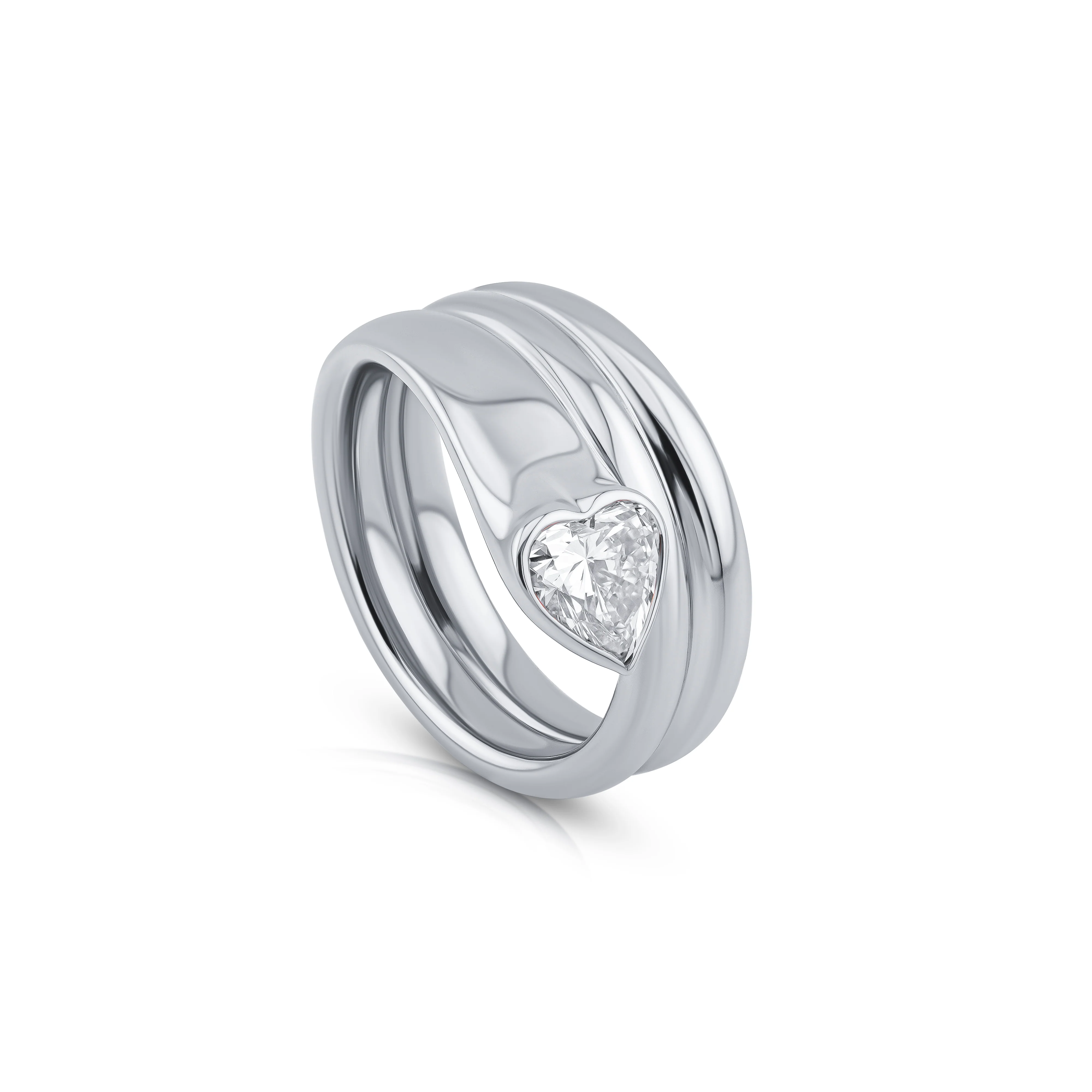 Heart Shape Spiral Pinky Ring - Image 5