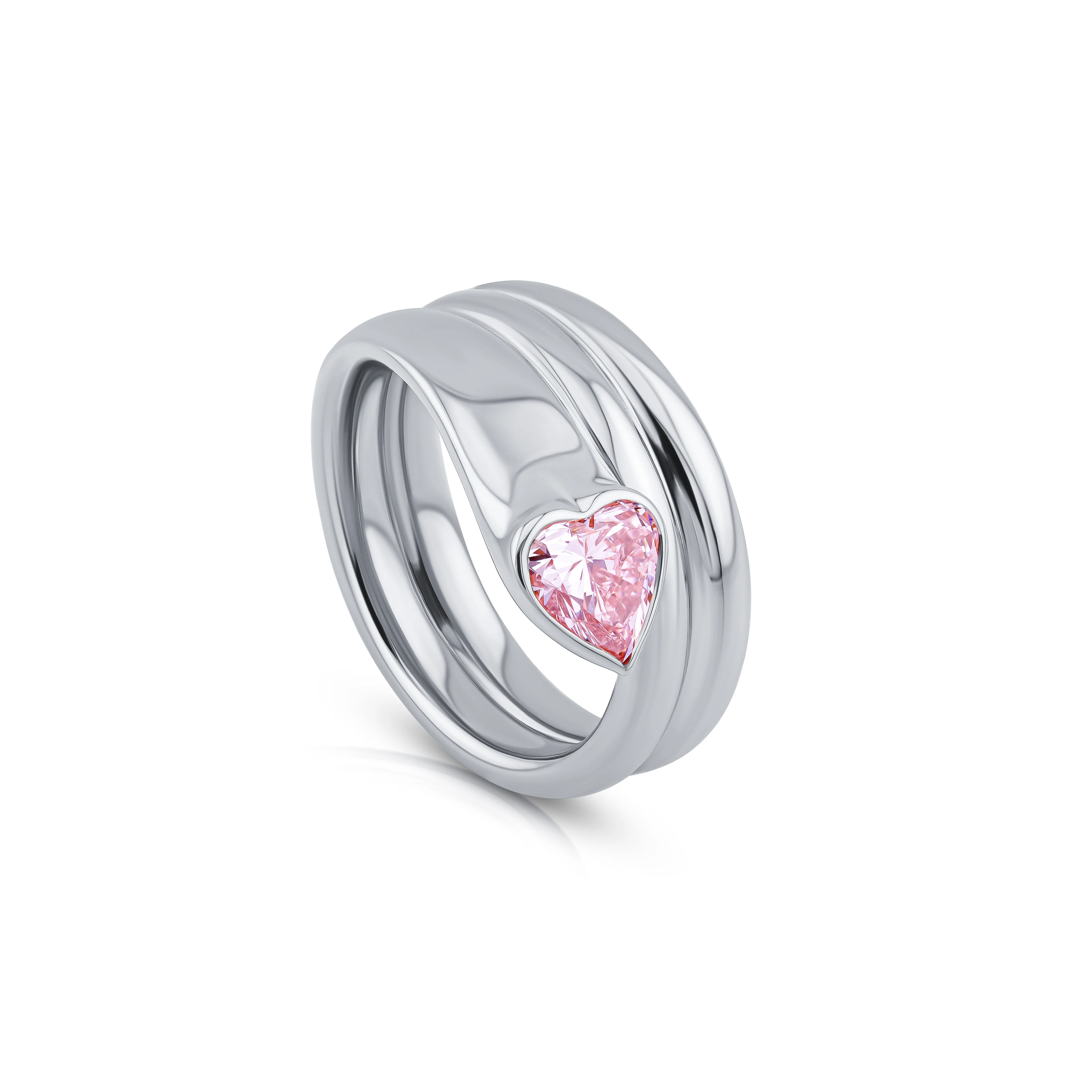 Heart Shape Spiral Pinky Ring - Image 6