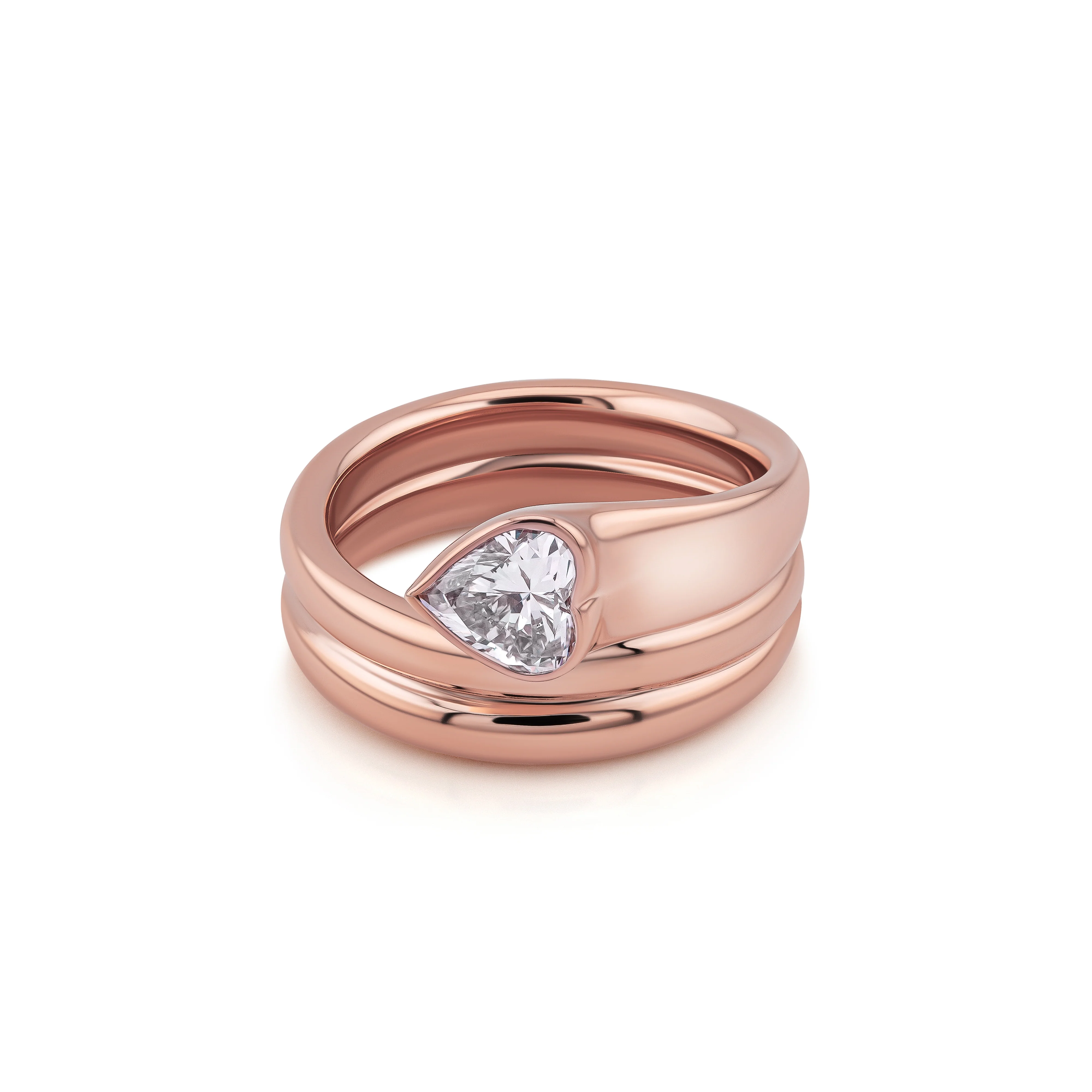 Heart Shape Spiral Pinky Ring - Image 7