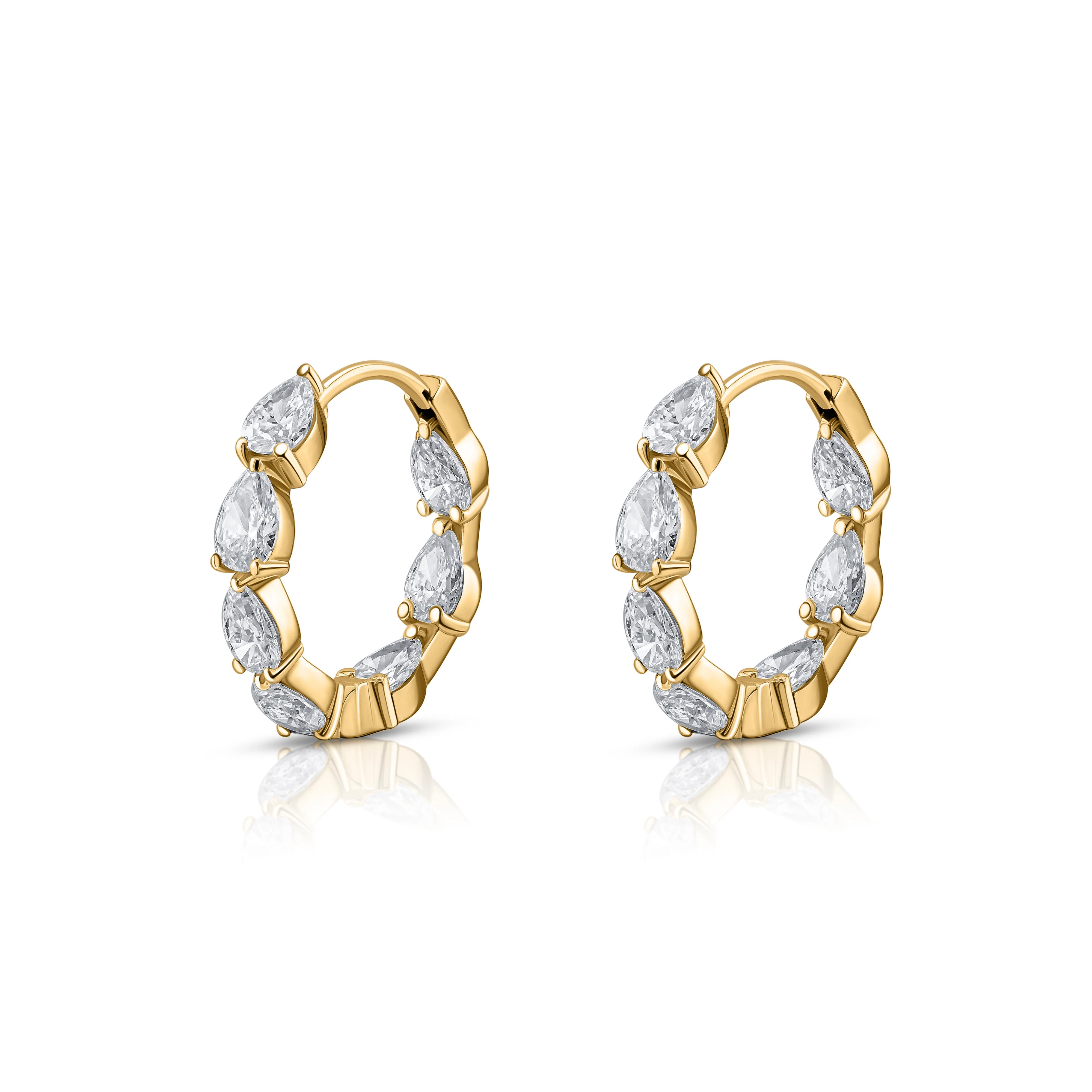 Inside Out Pear Shape Hoops - Image 3