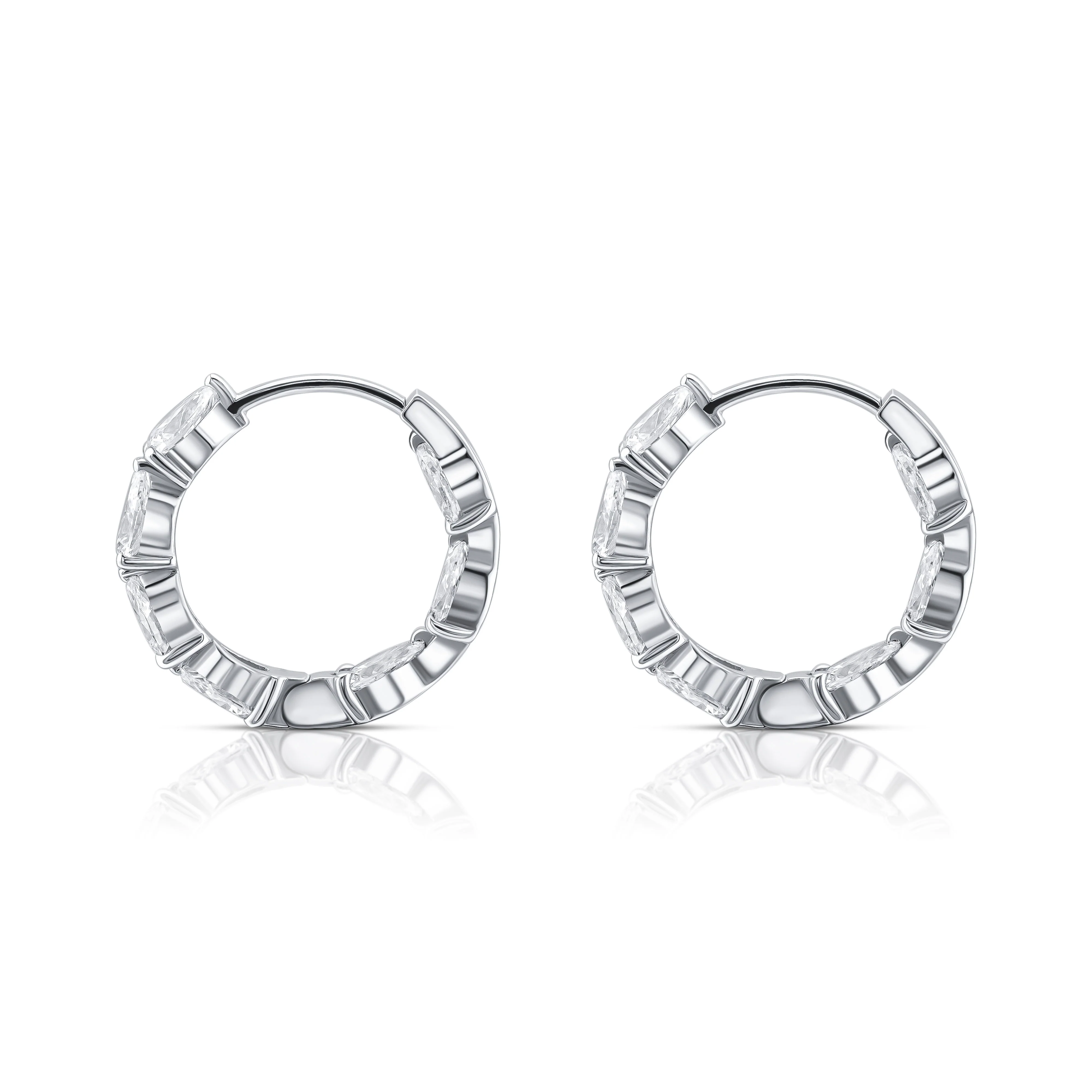 Inside Out Pear Shape Hoops - Image 4