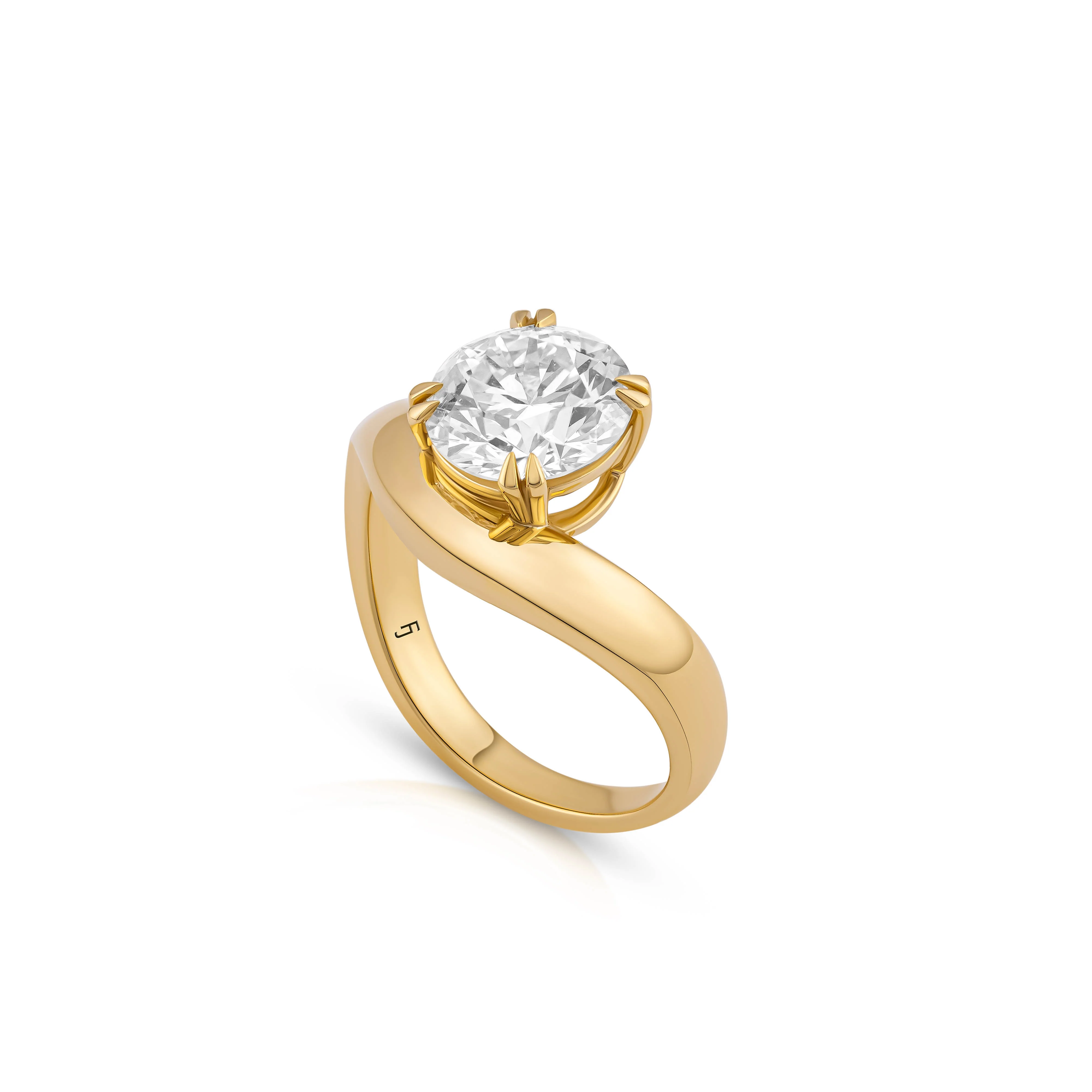 Iris Engagement Ring – Round Brilliant Contour Ring - Image 5