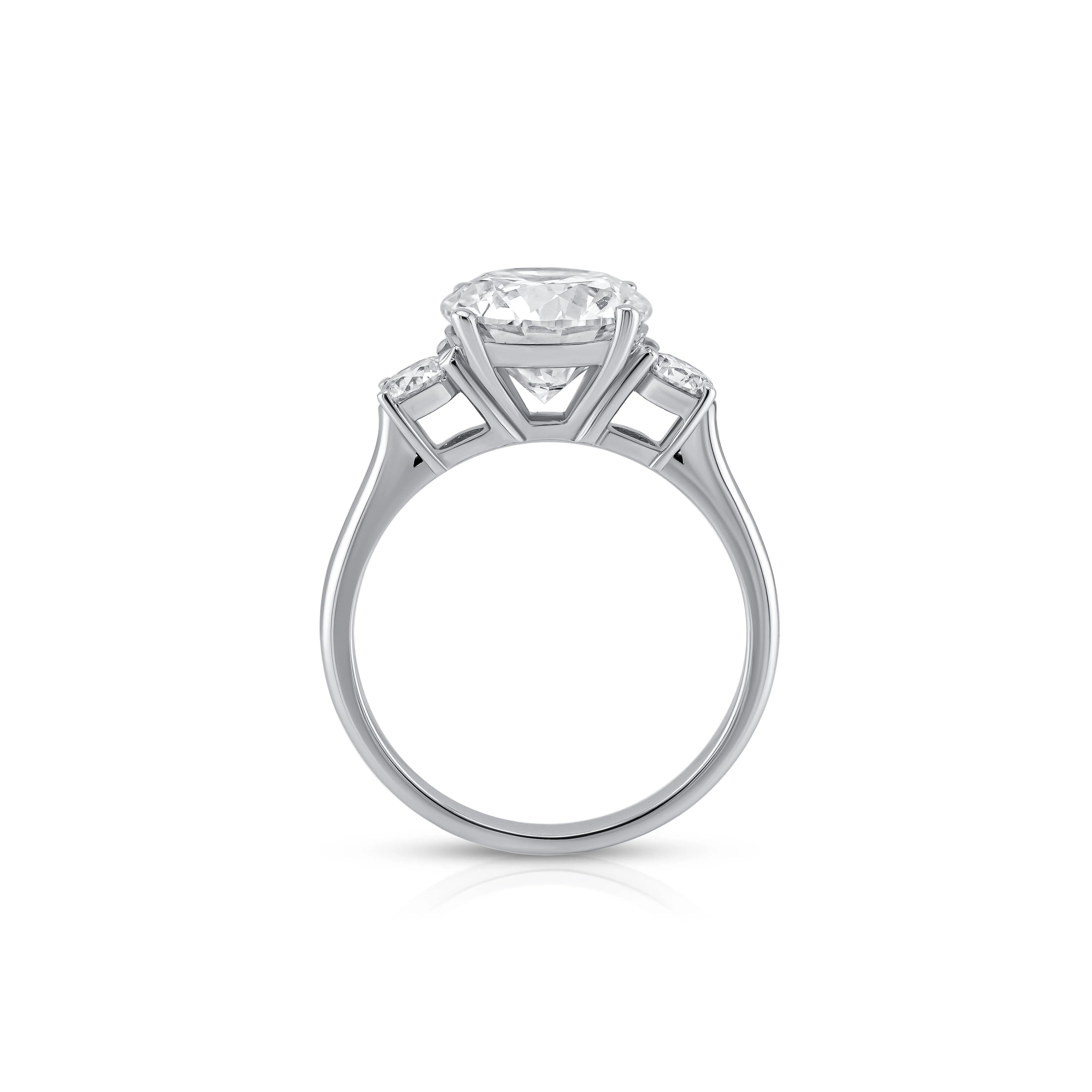 Julia Engagement Ring - Round Brilliant Trilogy Ring - Image 5