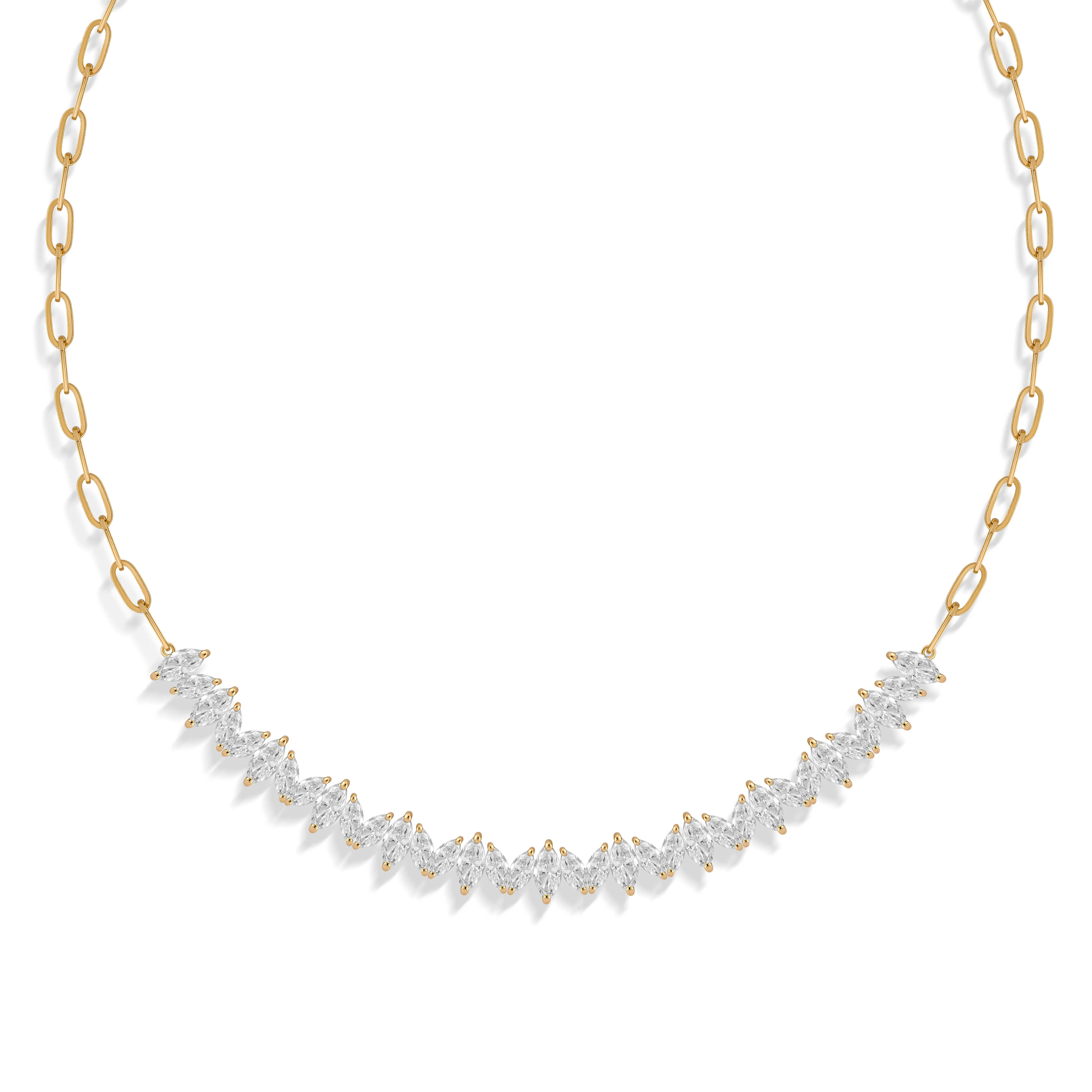 Layali Marquise Choker Paperclip Necklace
