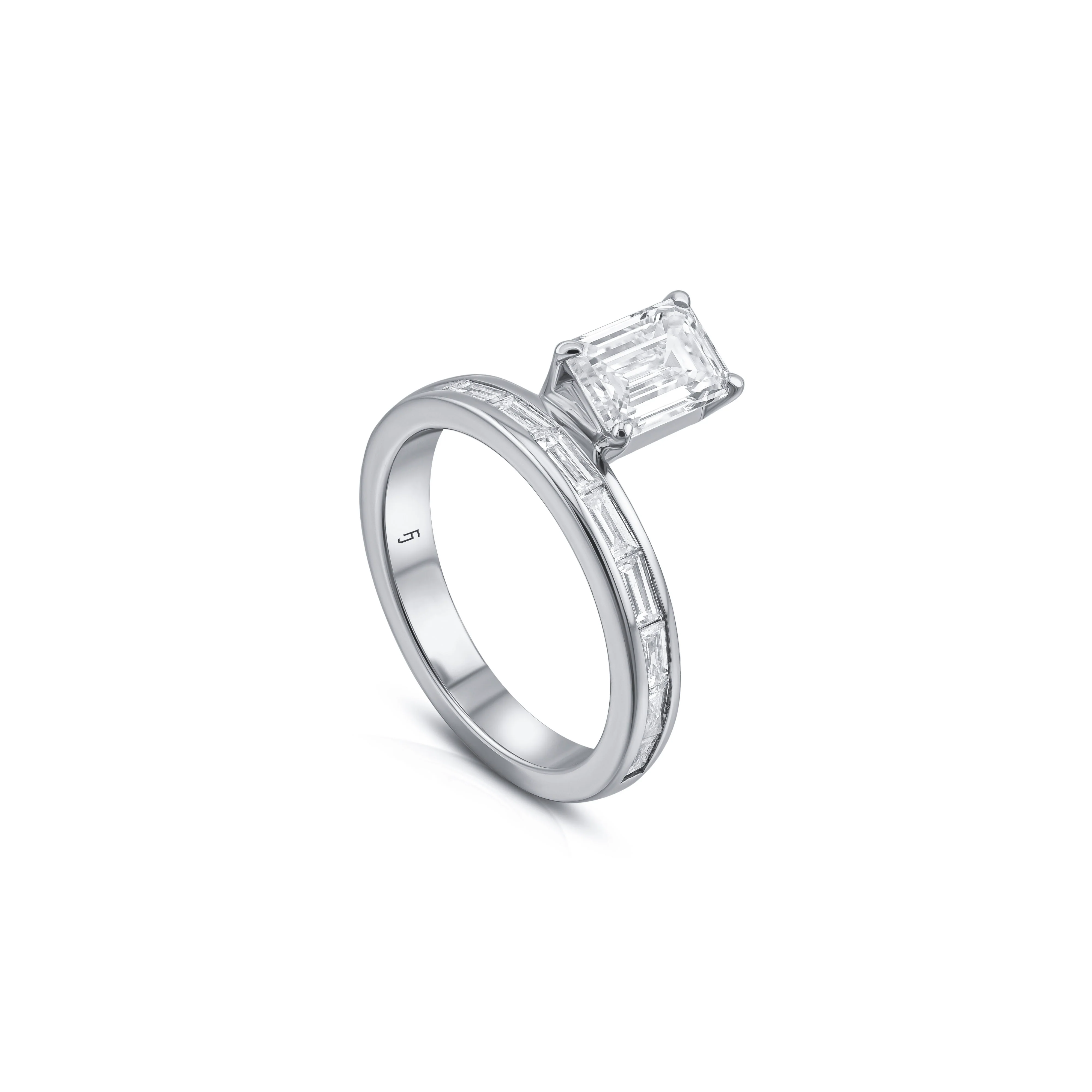Lumine Baguette Diamond Engagement Ring - Image 5