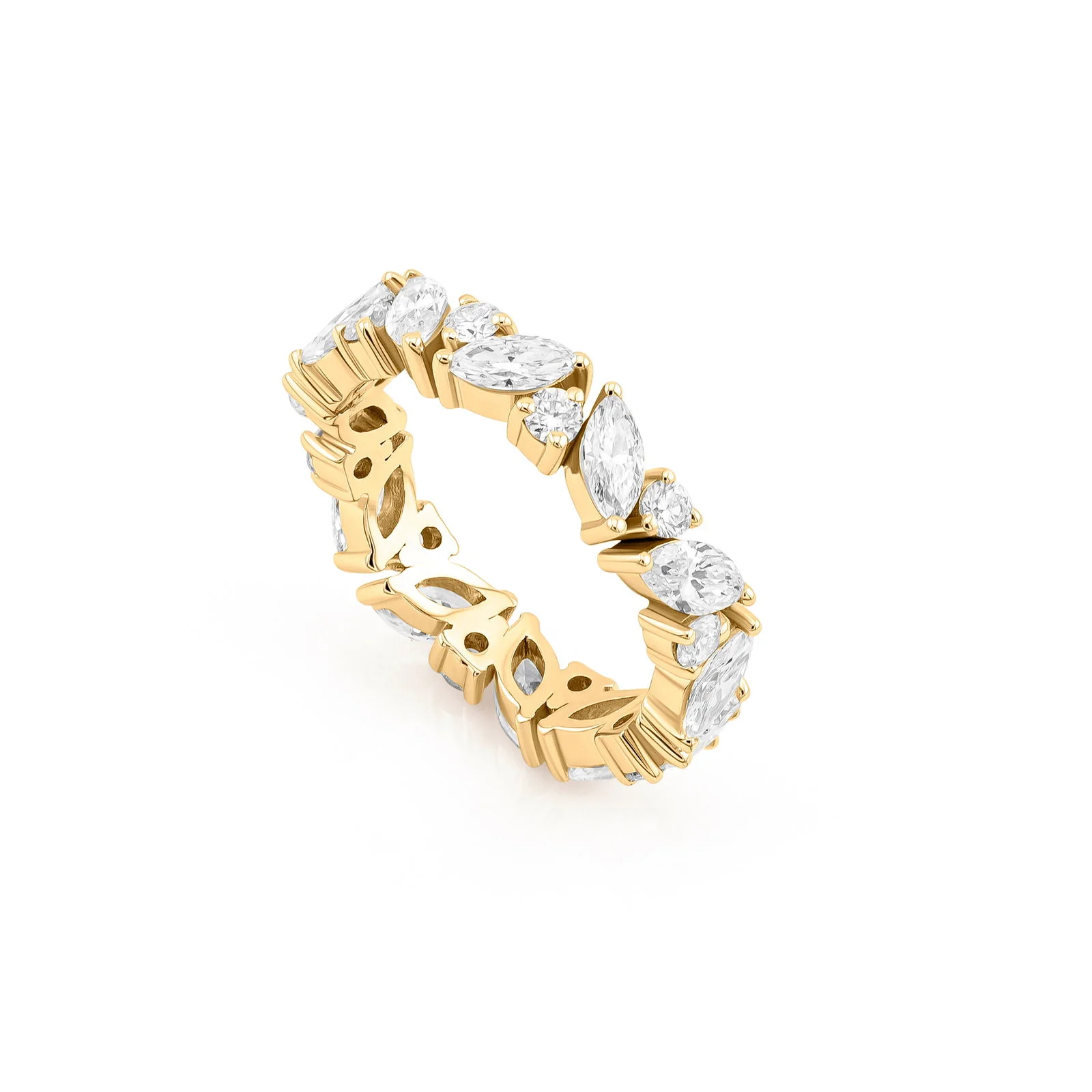 Marquise & Round Brilliant Eternity Ring (Certified) - Image 5