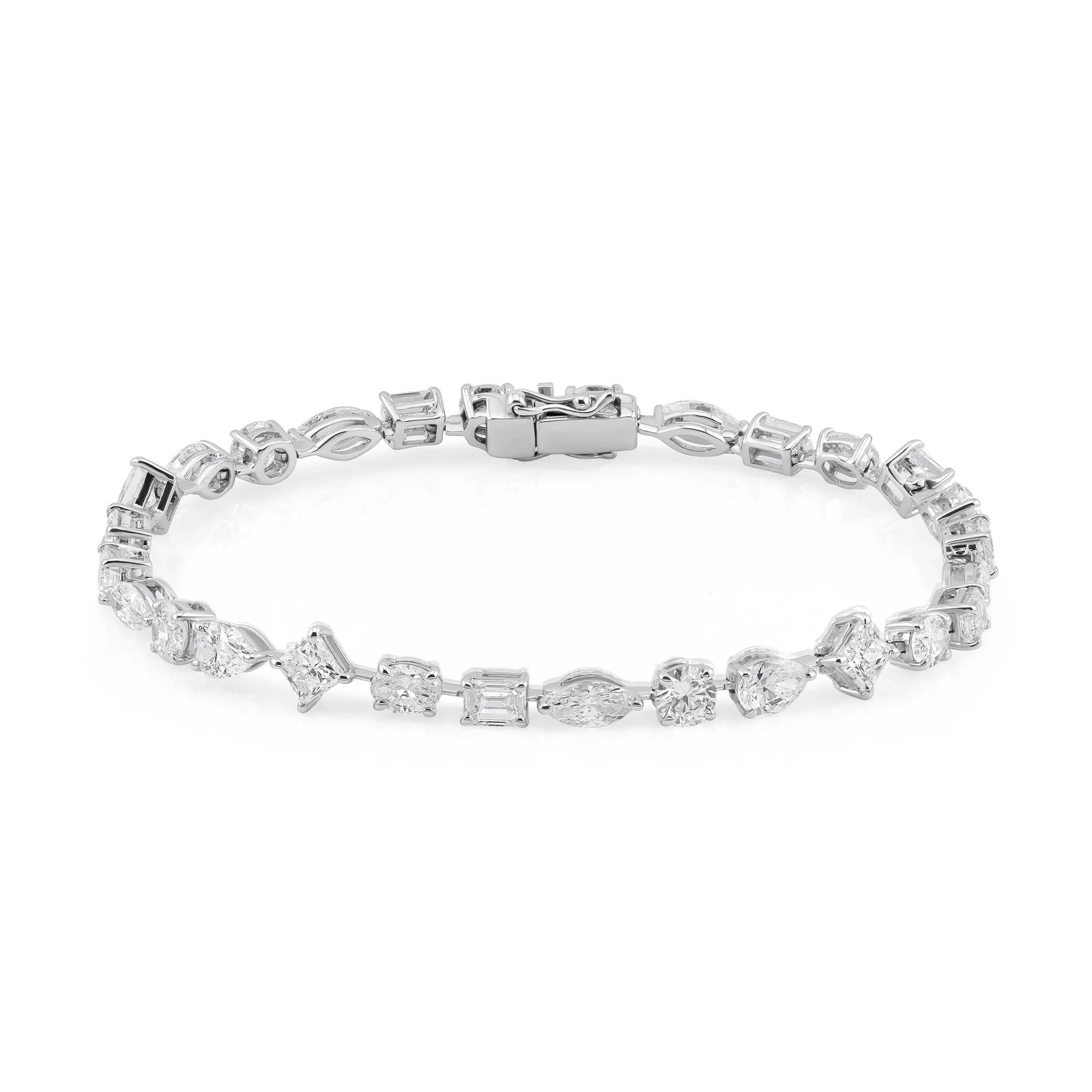 Multi-shape Lab Diamond Tennis Bracelet (Certified) - Image 3