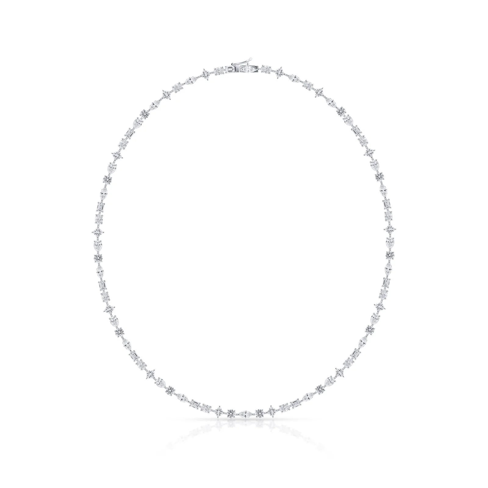 Multi-shape Lab Diamond Tennis Necklace (Certified) - Image 3