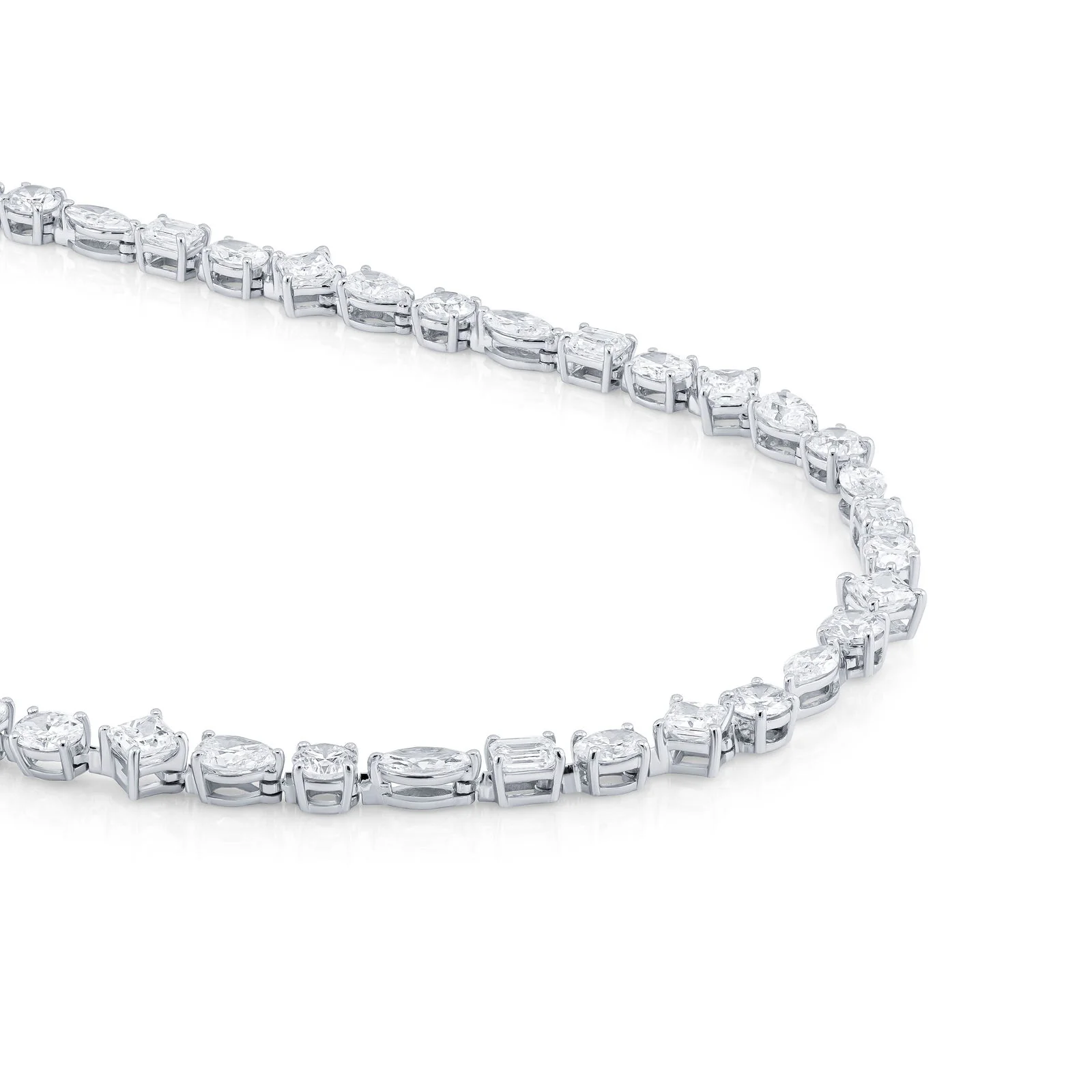 Multi-shape Lab Diamond Tennis Necklace (Certified) - Image 4