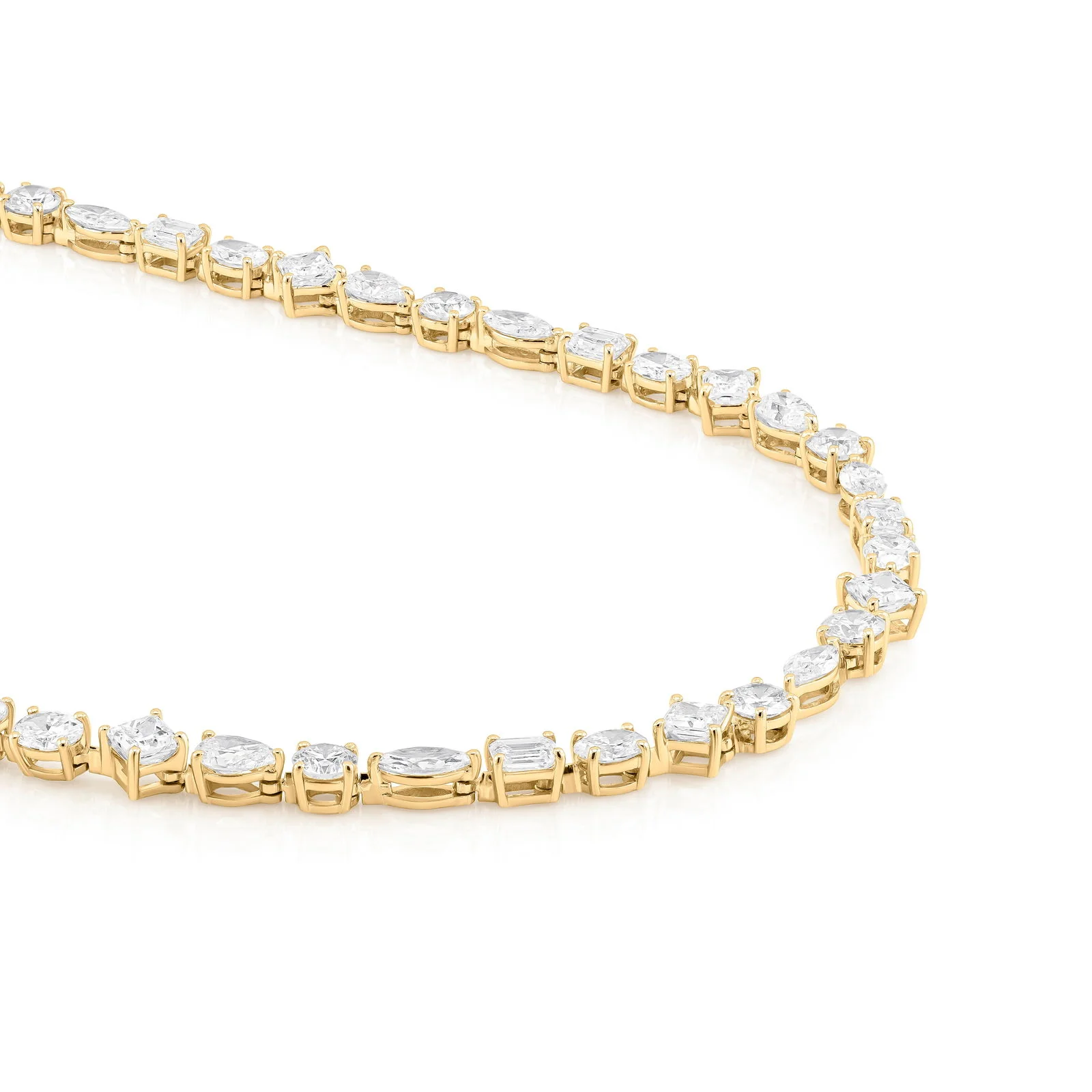 Multi-shape Lab Diamond Tennis Necklace (Certified) - Image 5