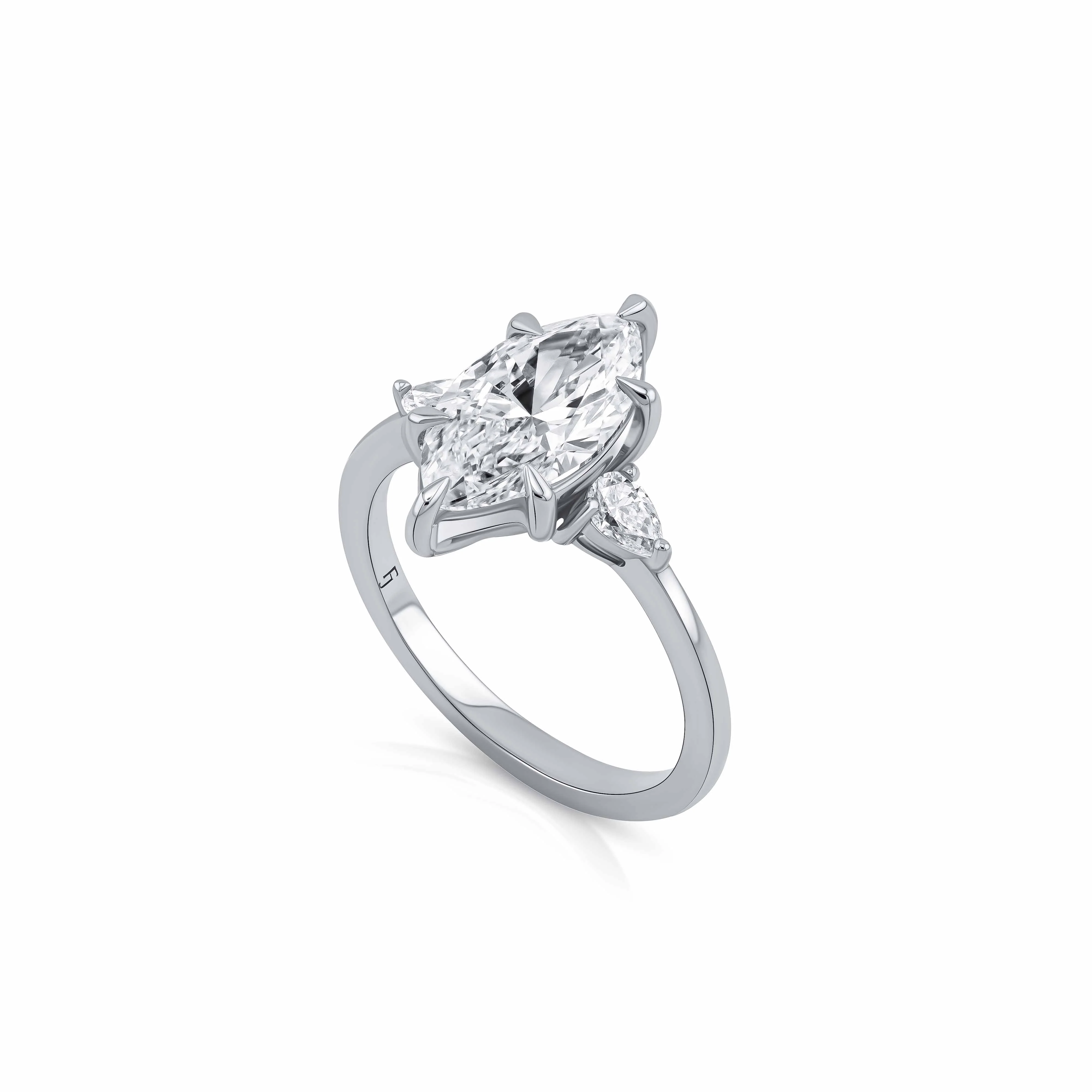 Nara Engagement Ring - Marquise & Pear Trilogy Ring - Image 5