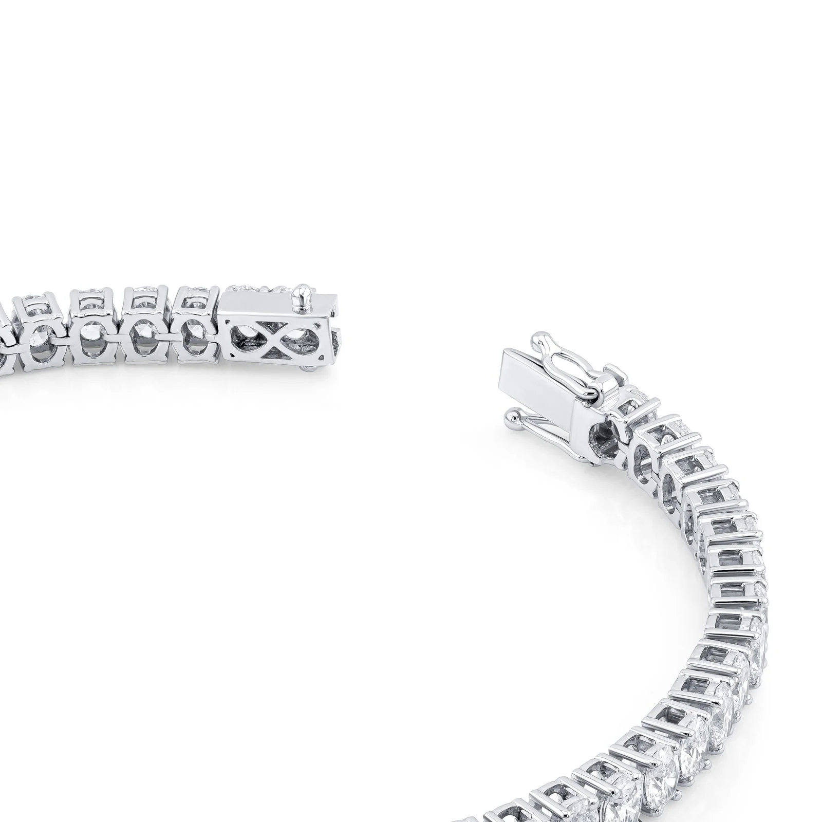 Oval Cut Lab Diamond Tennis Bracelet (Certified) - Image 4